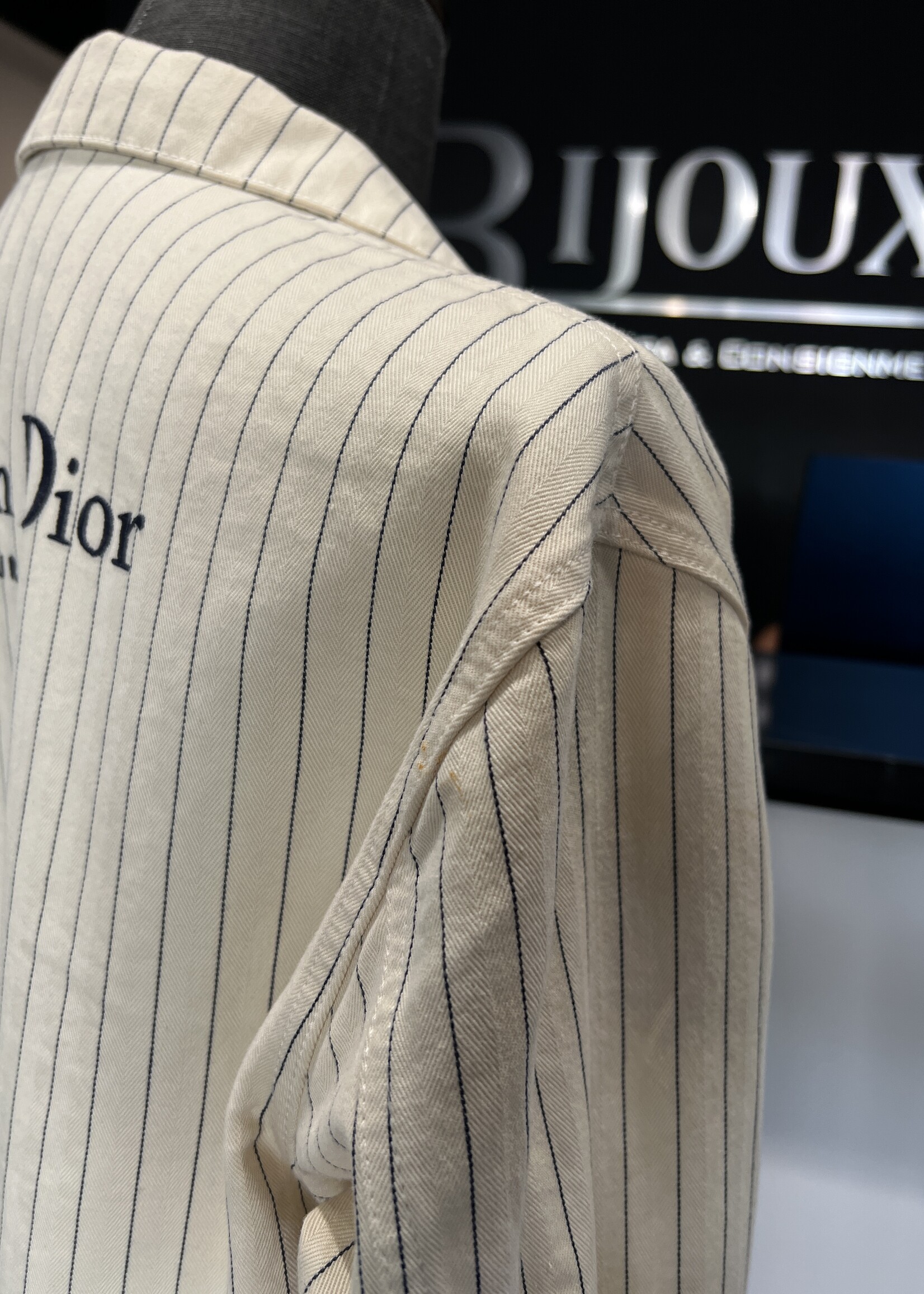 Christian Dior SOLD - Christian Dior Pinstriped Overshirt