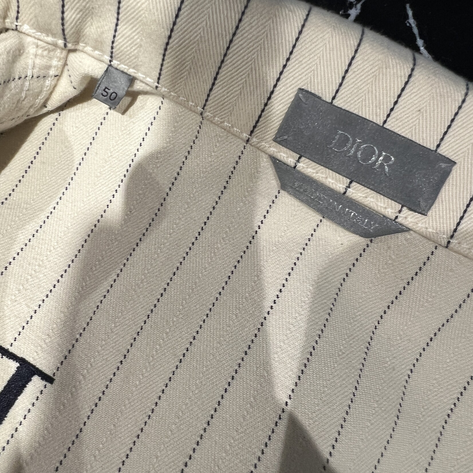 Christian Dior SOLD - Christian Dior Pinstriped Overshirt