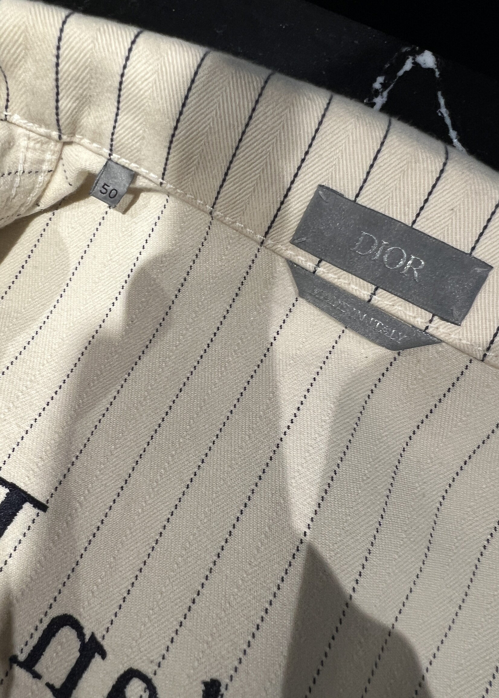 Christian Dior SOLD - Christian Dior Pinstriped Overshirt