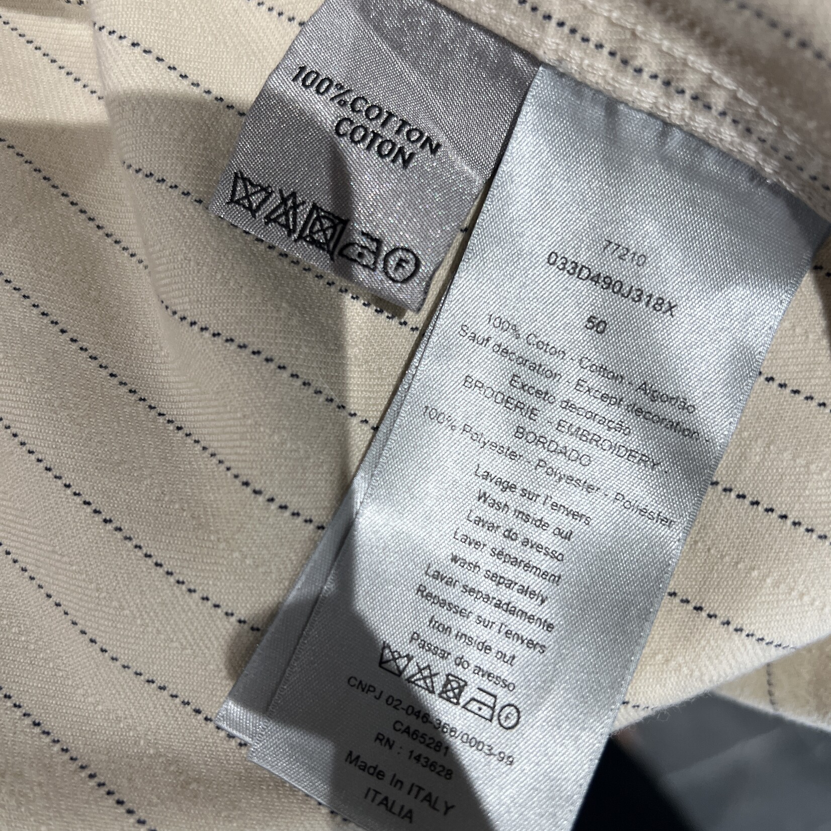 Christian Dior SOLD - Christian Dior Pinstriped Overshirt