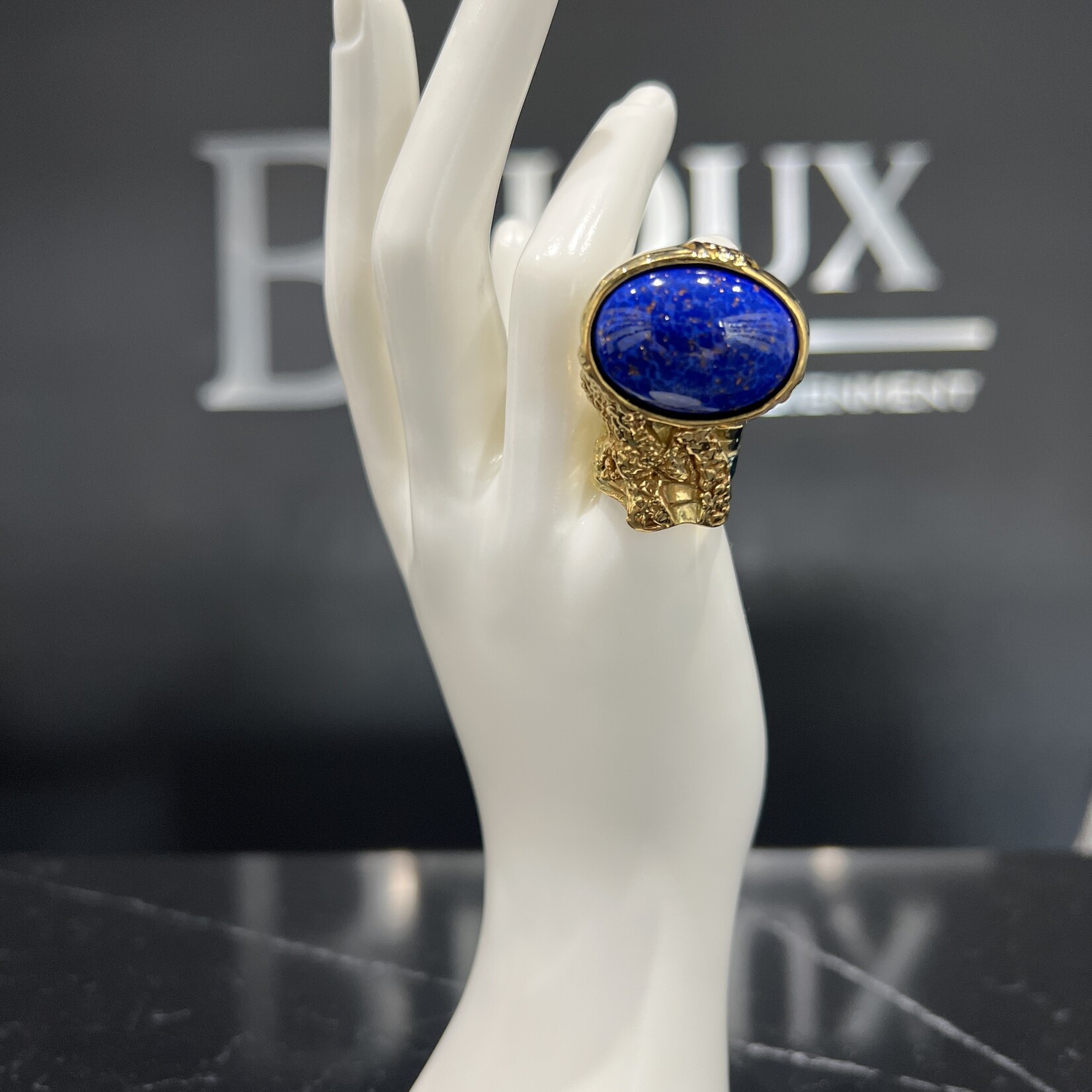 Saint Laurent Saint Laurent Glass Cabochon Arty Ovale Ring