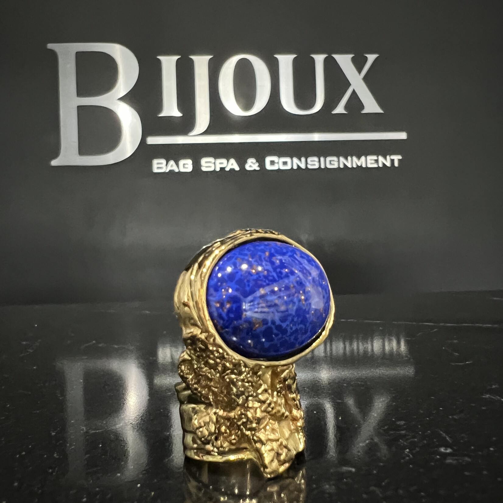 Saint Laurent Saint Laurent Glass Cabochon Arty Ovale Ring