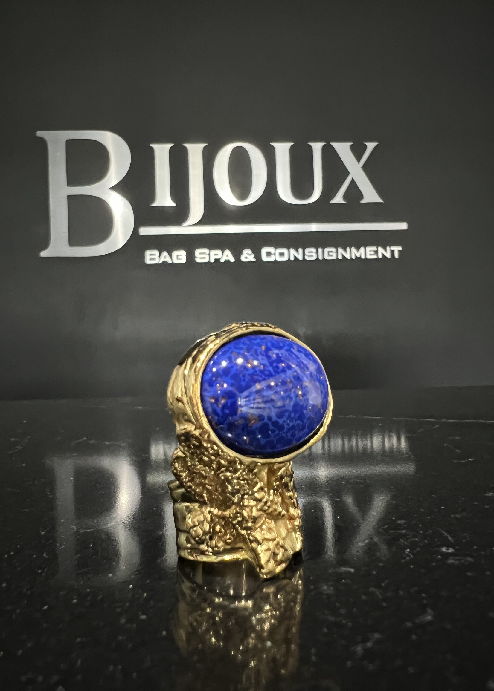 Saint Laurent Saint Laurent Glass Cabochon Arty Ovale Ring