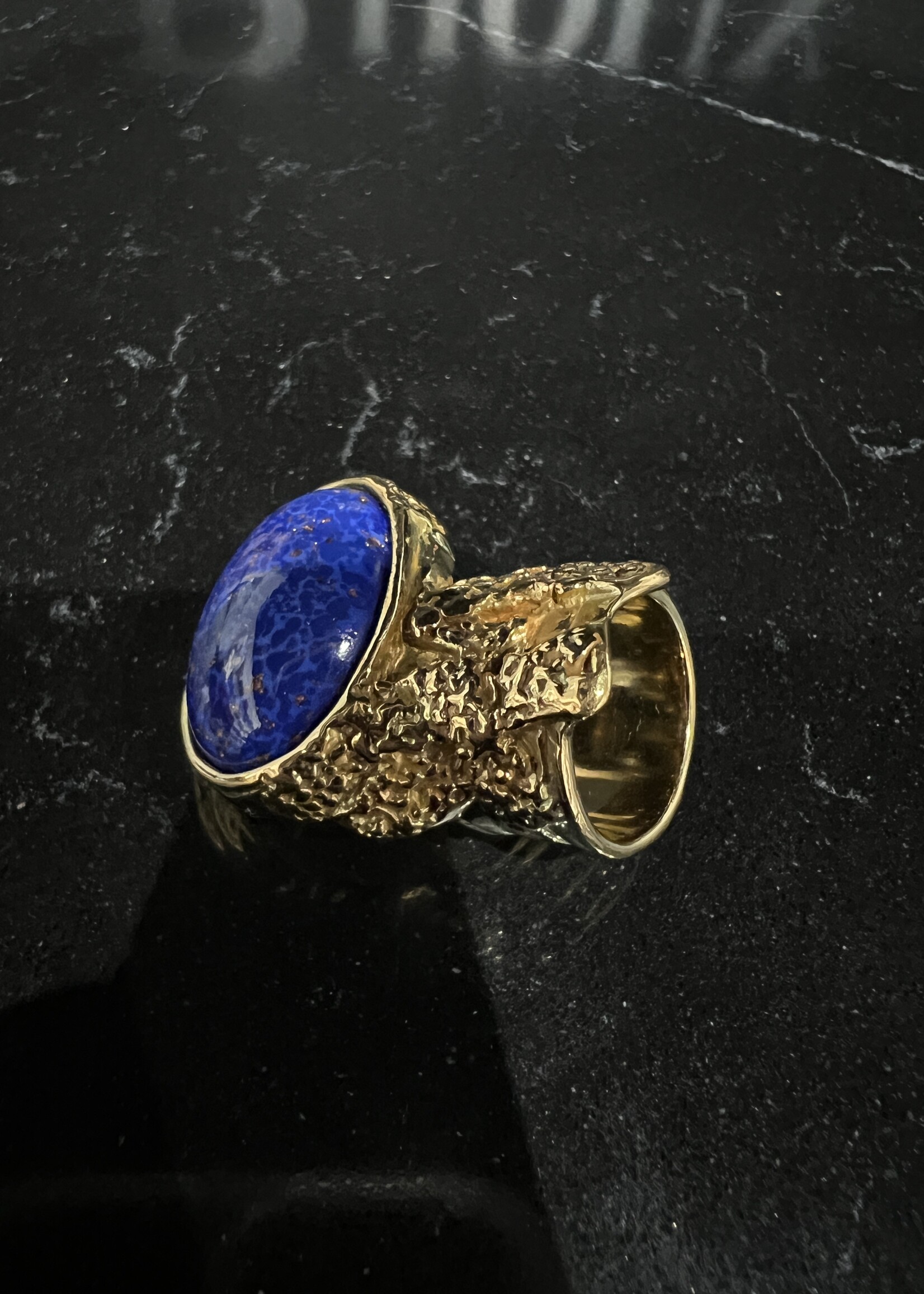 Saint Laurent Saint Laurent Glass Cabochon Arty Ovale Ring