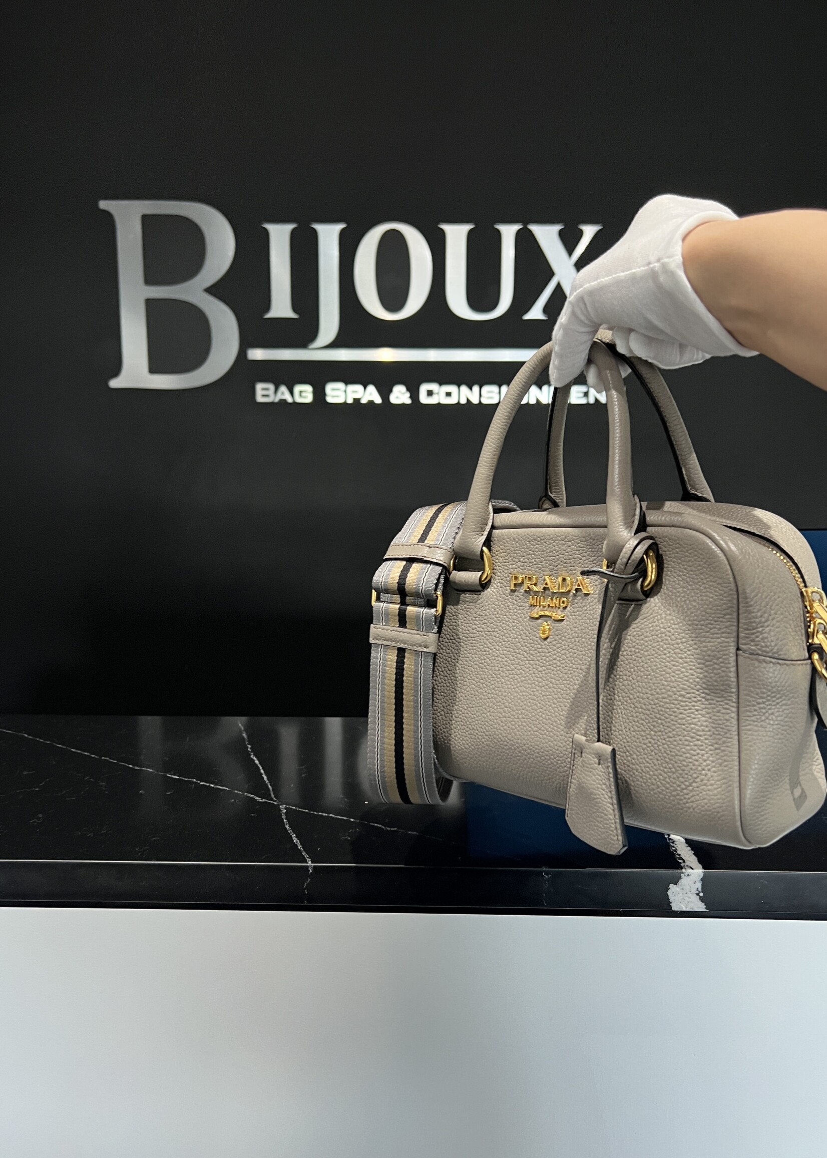 Prada SOLD- Prada Vitello Phenix Bauletto Argilla