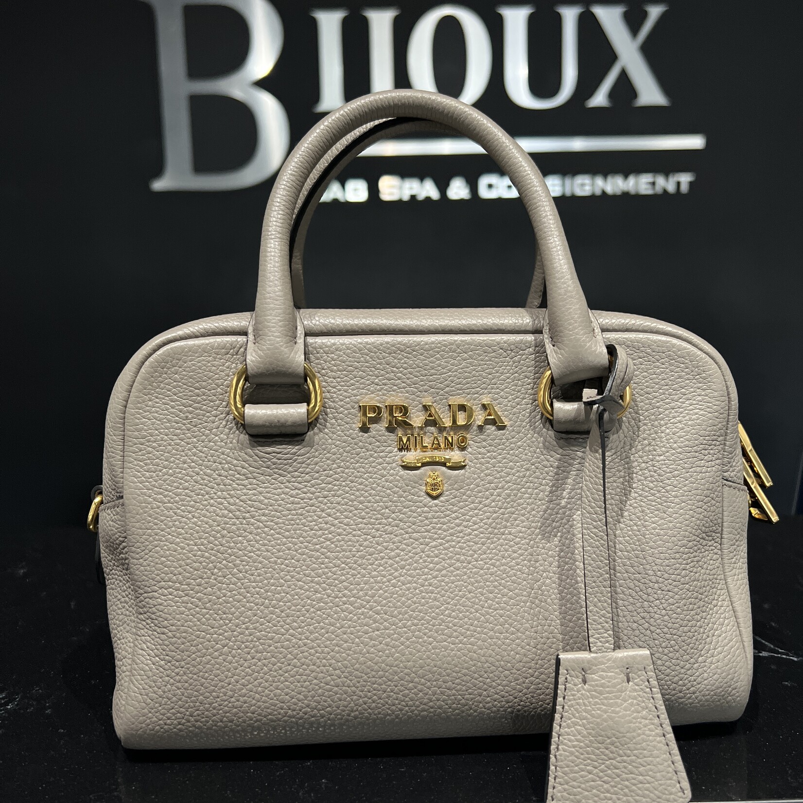 Prada SOLD- Prada Vitello Phenix Bauletto Argilla