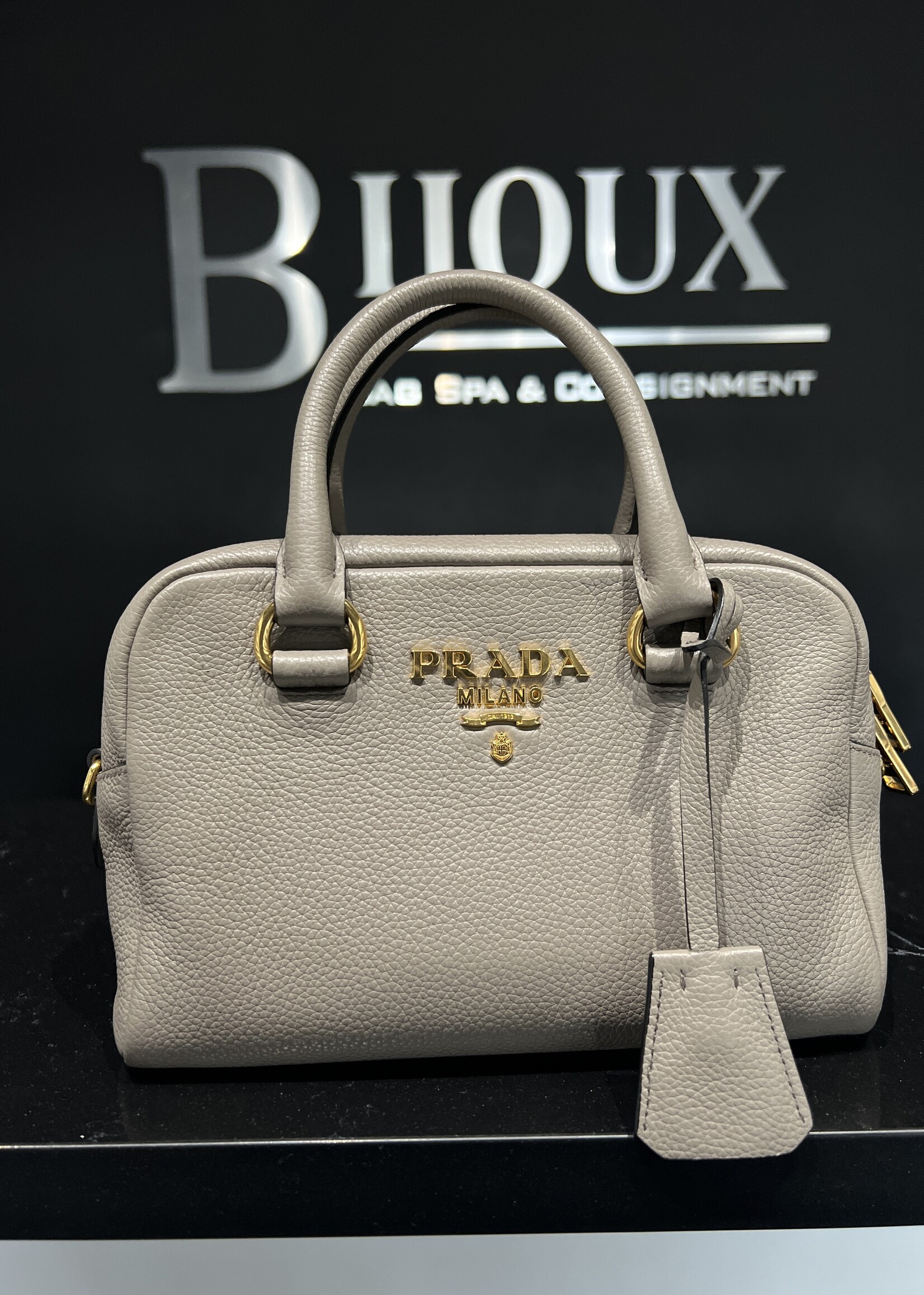 Prada SOLD- Prada Vitello Phenix Bauletto Argilla