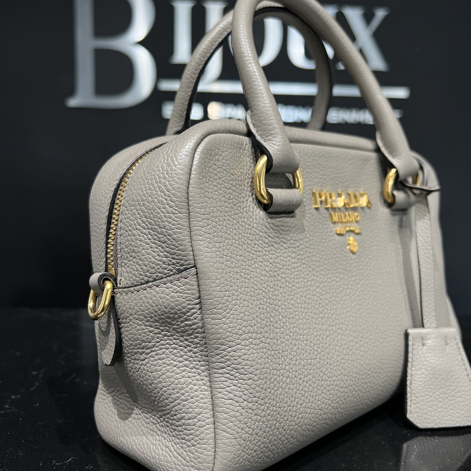 Prada SOLD- Prada Vitello Phenix Bauletto Argilla