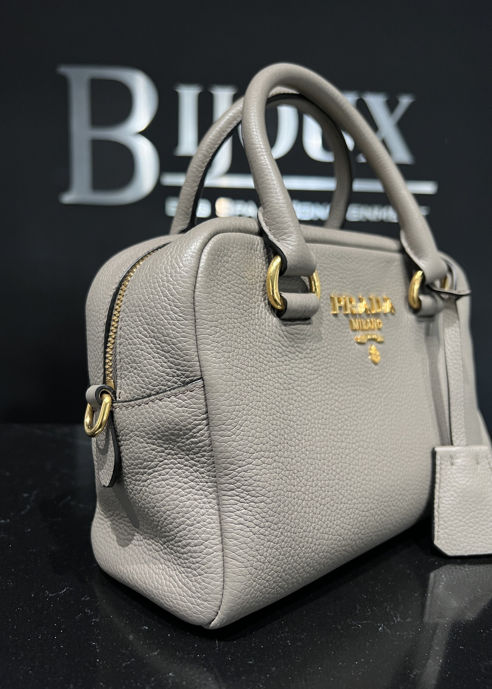 Prada SOLD- Prada Vitello Phenix Bauletto Argilla