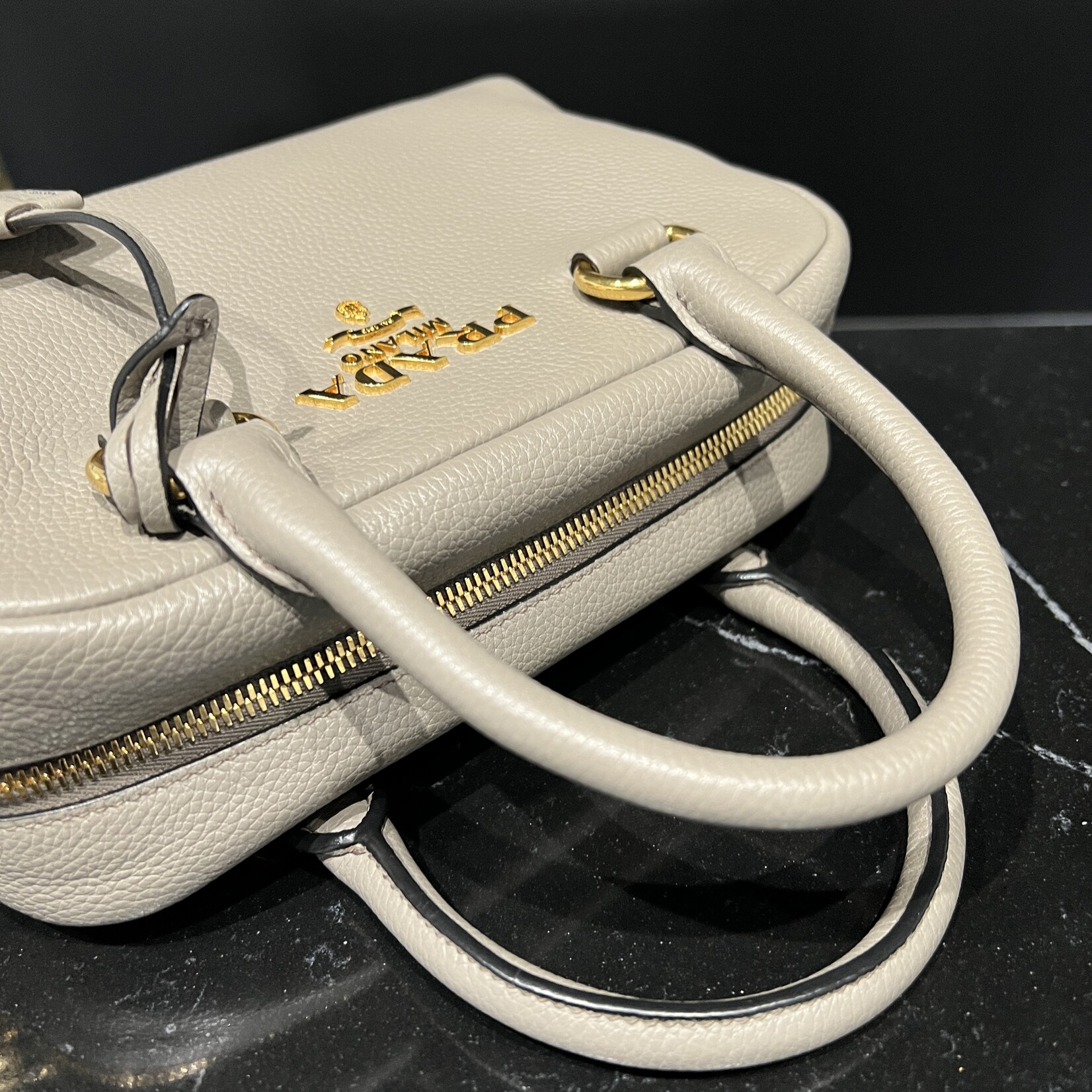 Prada SOLD- Prada Vitello Phenix Bauletto Argilla