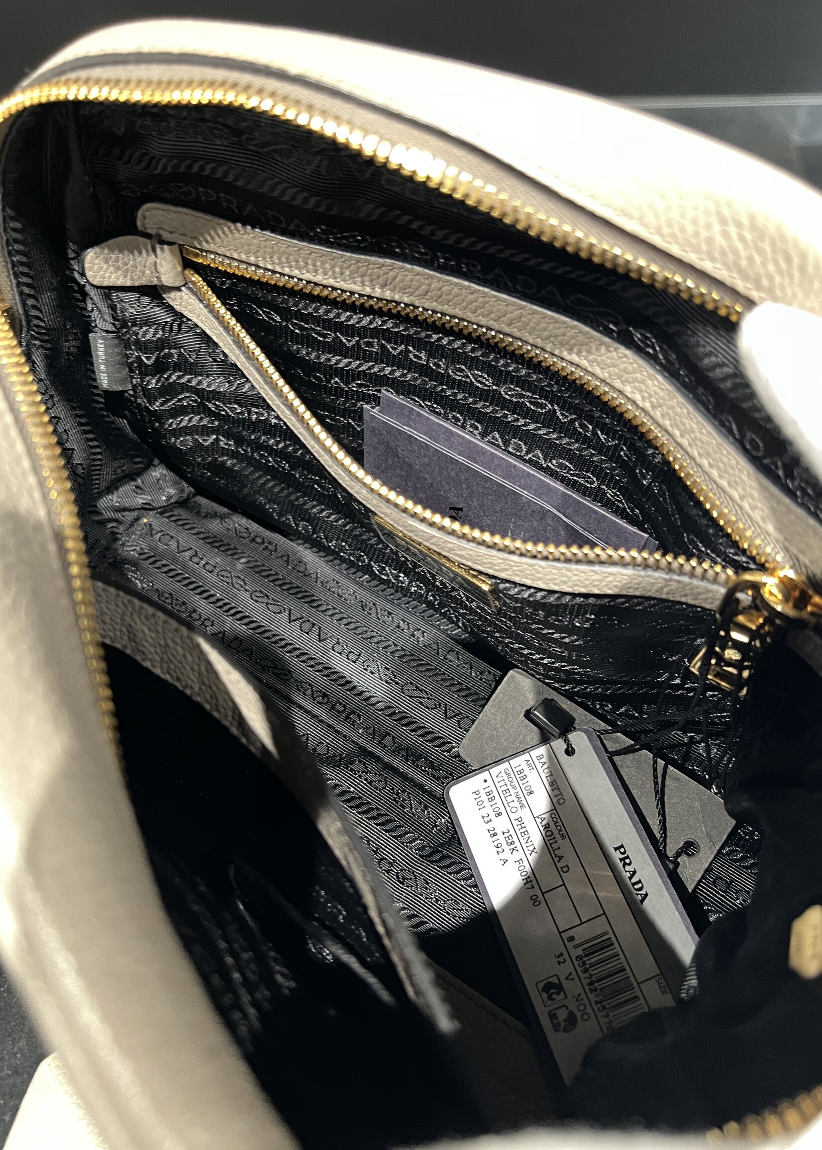 Prada SOLD- Prada Vitello Phenix Bauletto Argilla