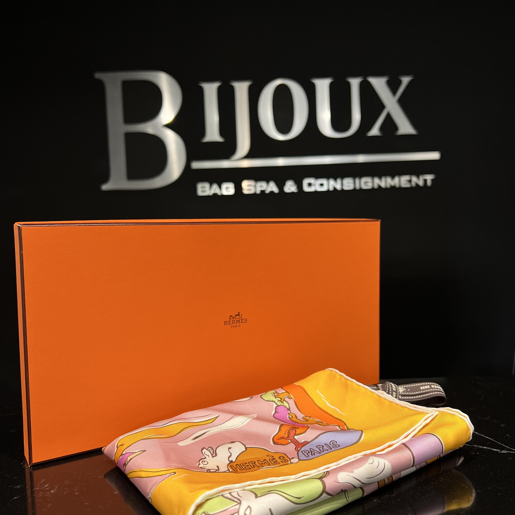 Hermes Hermes Mille Et Un Lapins Scarf 90