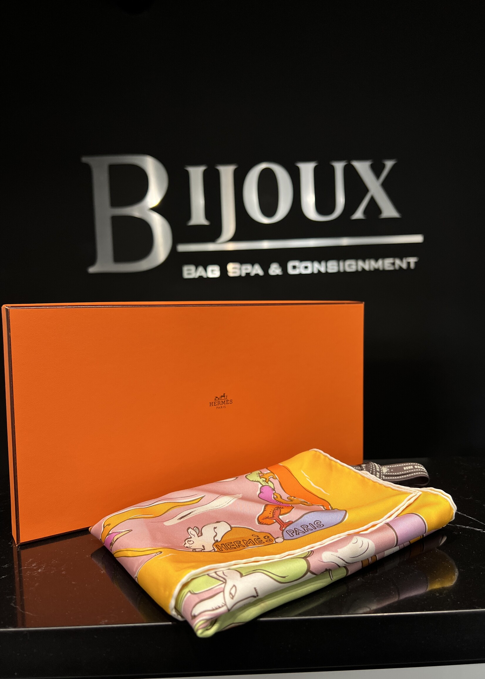 Hermes Hermes Mille Et Un Lapins Scarf 90