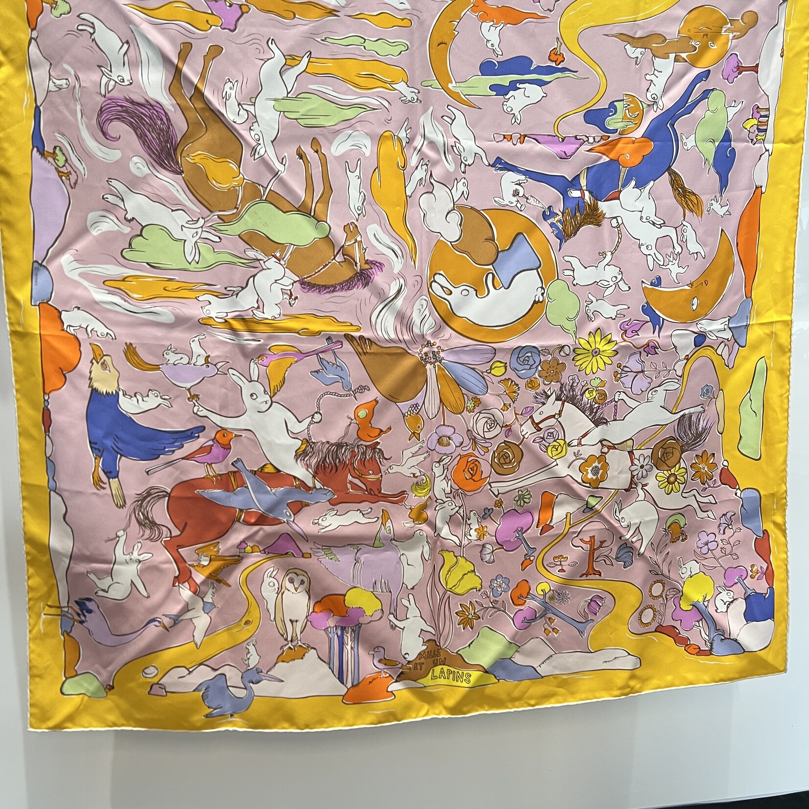 Hermes Hermes Mille Et Un Lapins Scarf 90