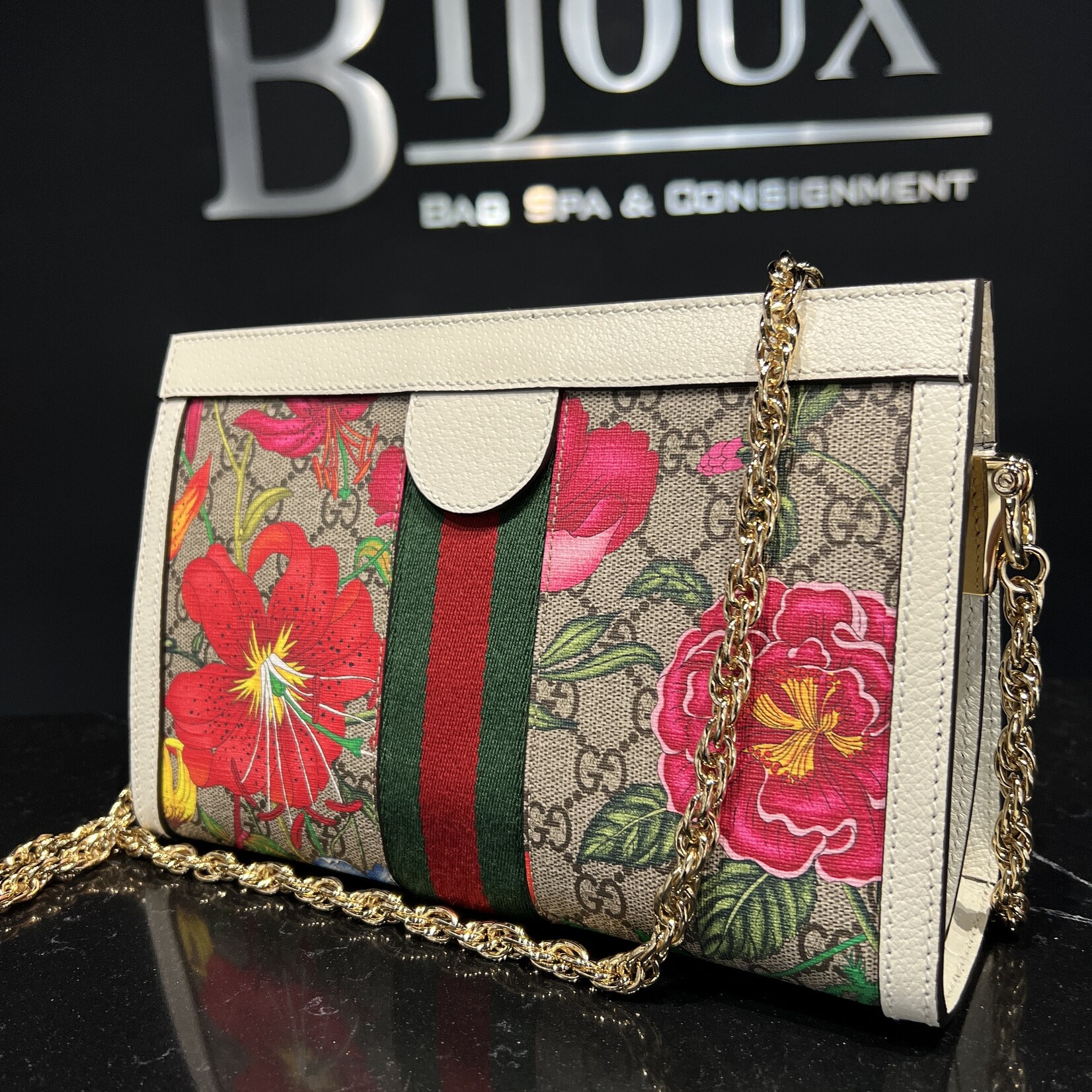 Gucci SOLD - Gucci Flora Supreme Small Chain Bag