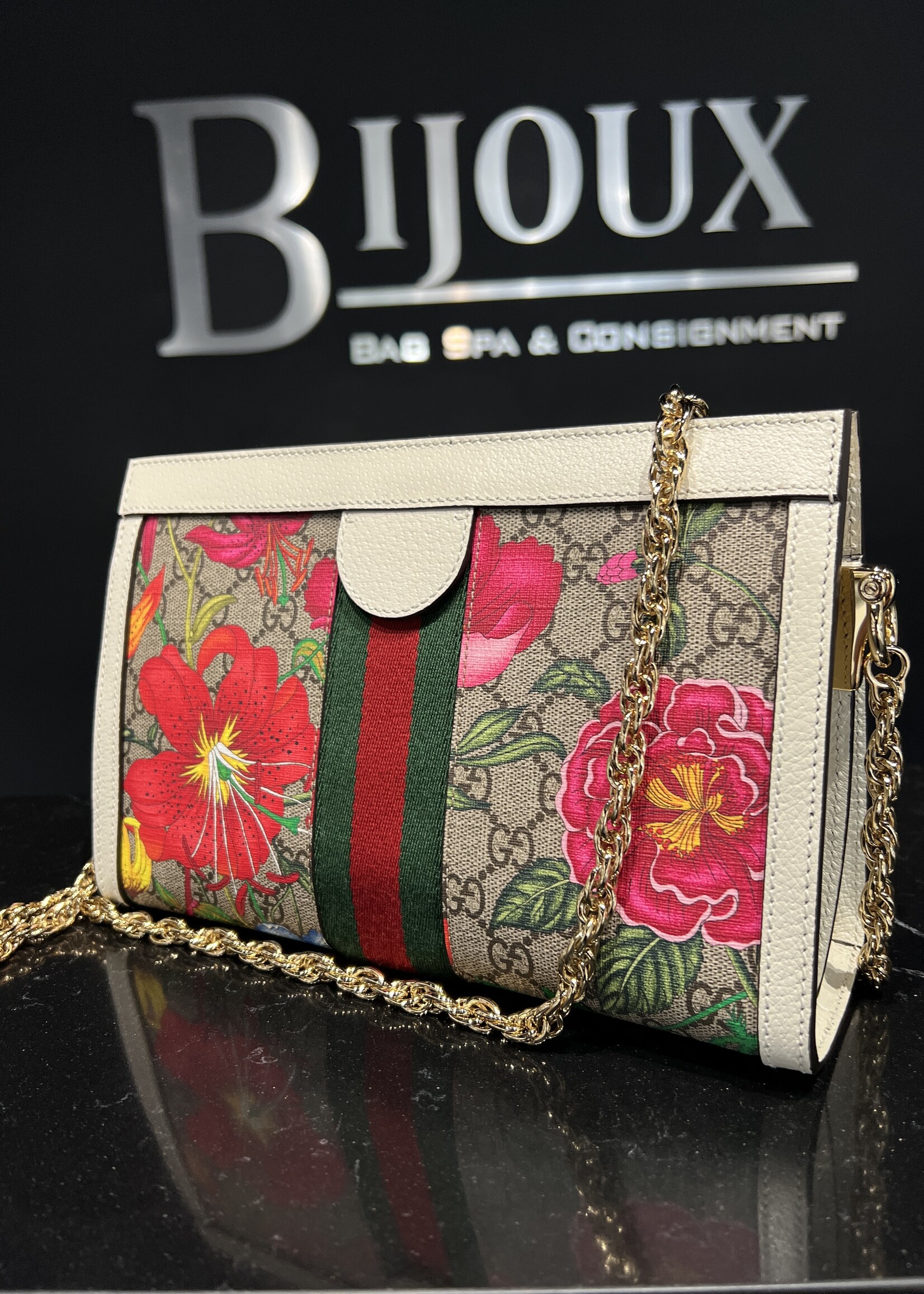 Gucci SOLD - Gucci Flora Supreme Small Chain Bag