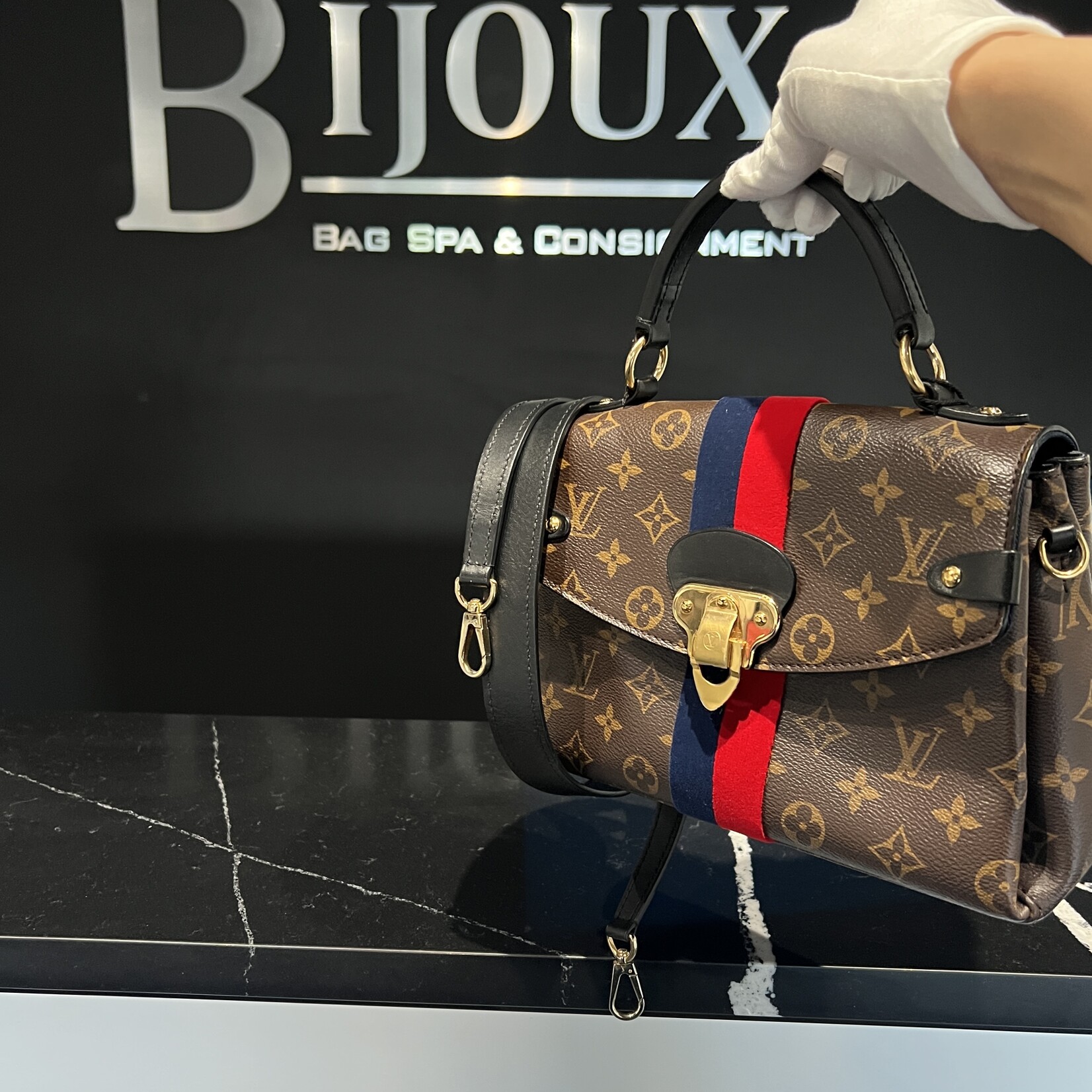 Louis Vuitton SOLD- Louis Vuitton Georges BB Marine Cherry