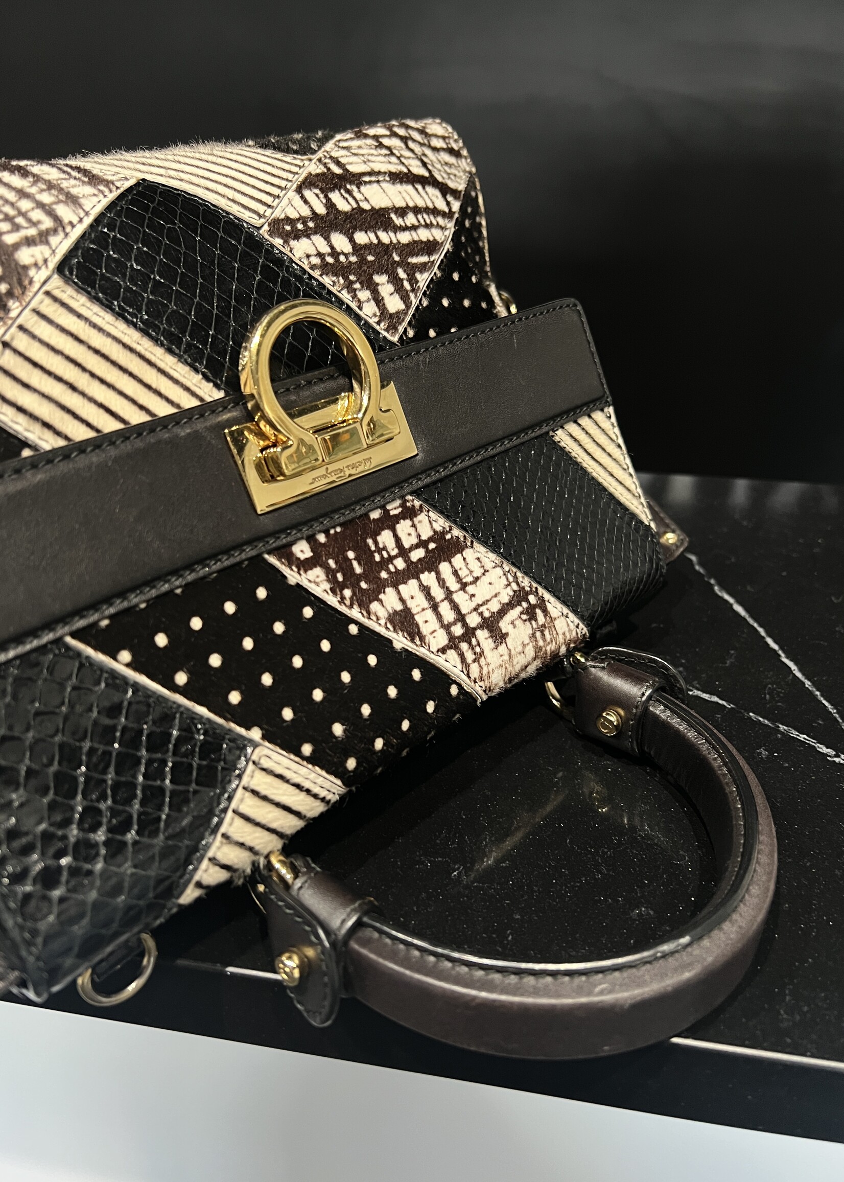 Salvatore Ferragamo SOLD - Salvatore Ferragamo Patchwork Patterned