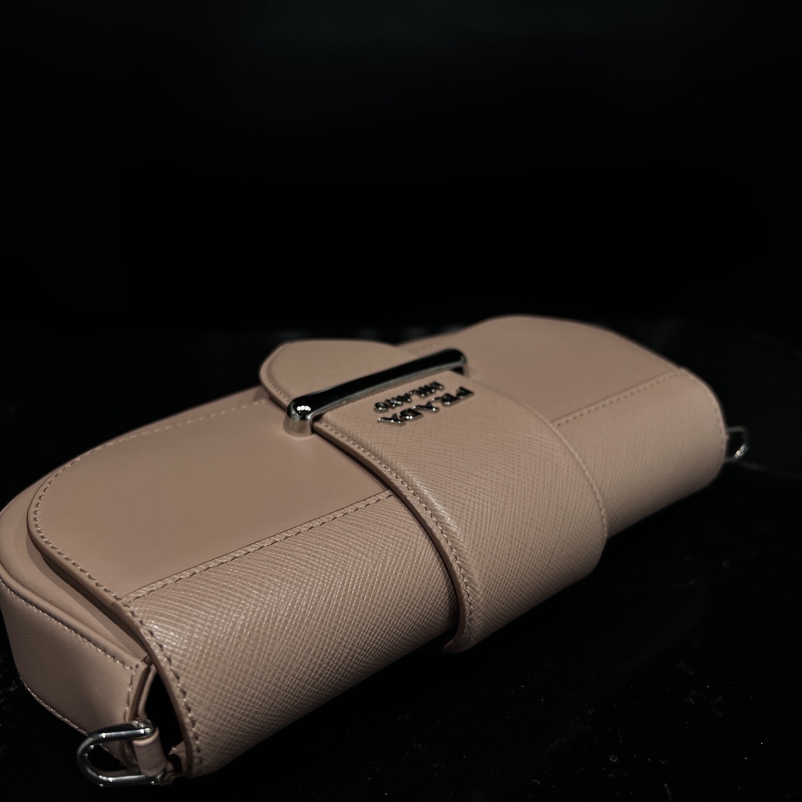 Prada Prada City Calfskin Saffiano Sidone Crossbody