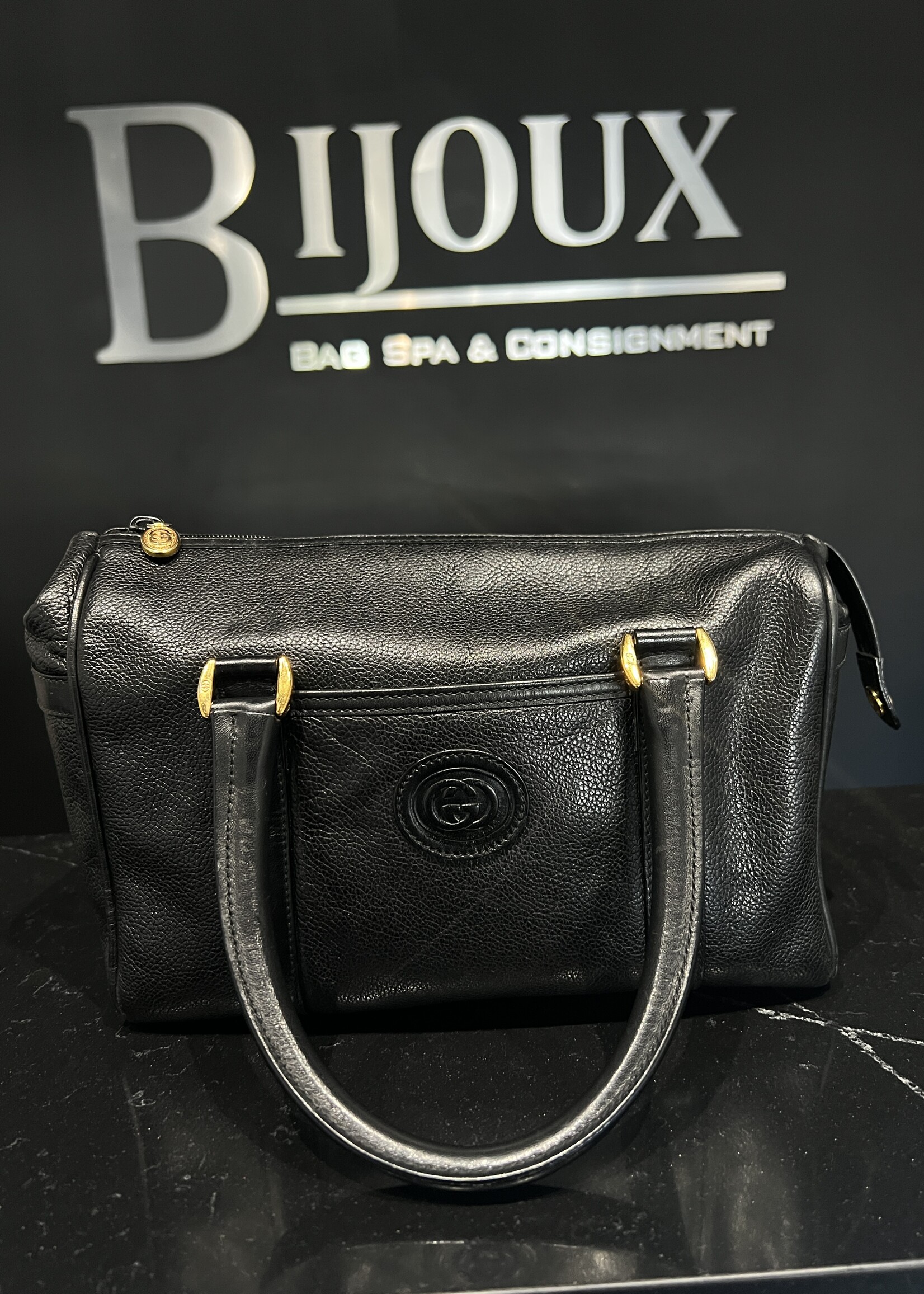 SOLD - Gucci Leather Vintage Bowler