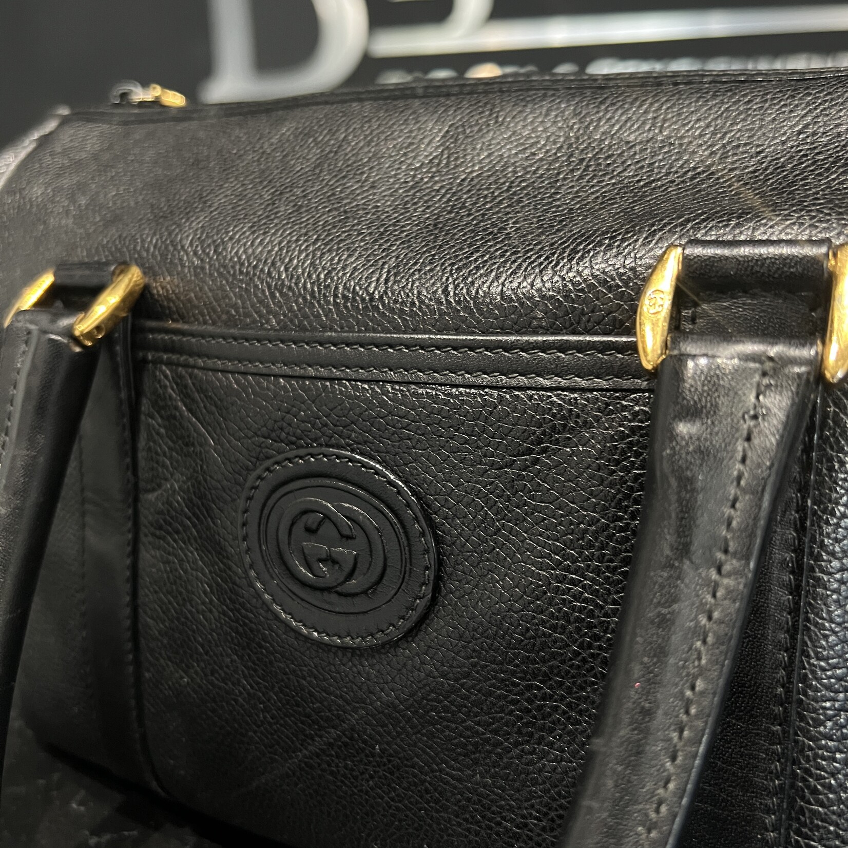 SOLD - Gucci Leather Vintage Bowler