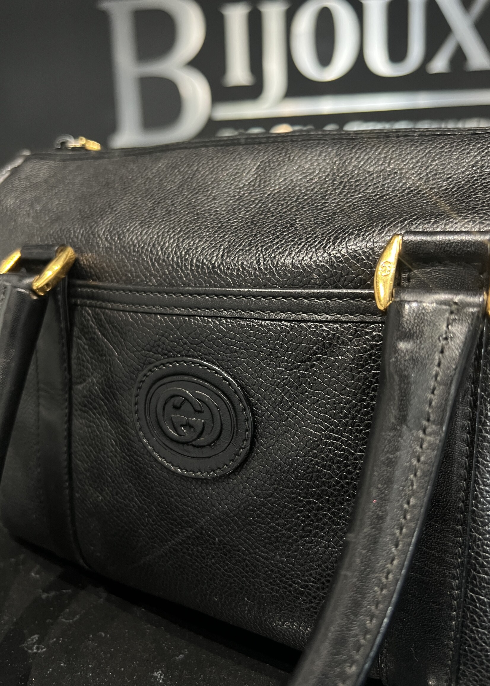 SOLD - Gucci Leather Vintage Bowler