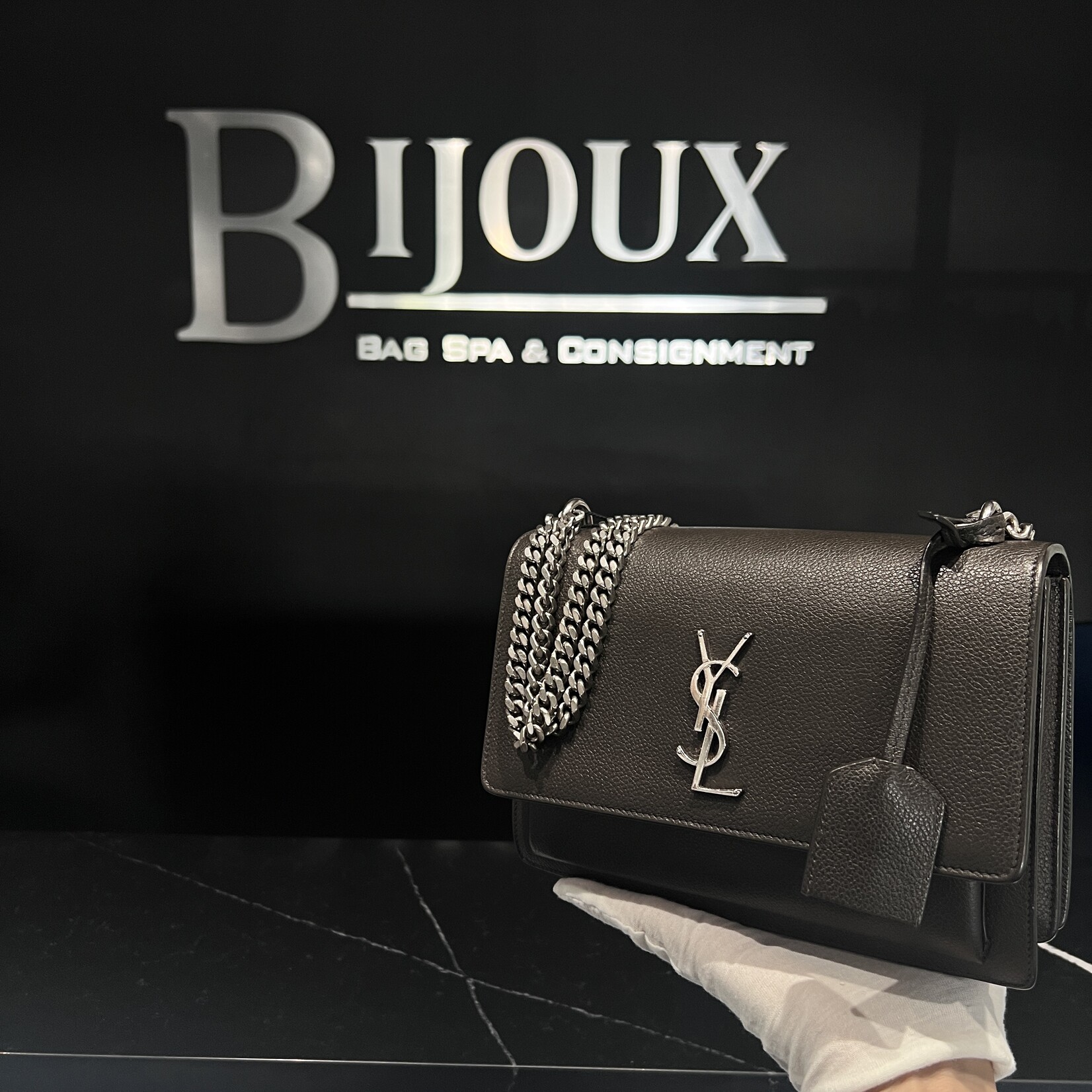 Saint Laurent SOLD- Saint Laurent Charcoal Sunset Medium