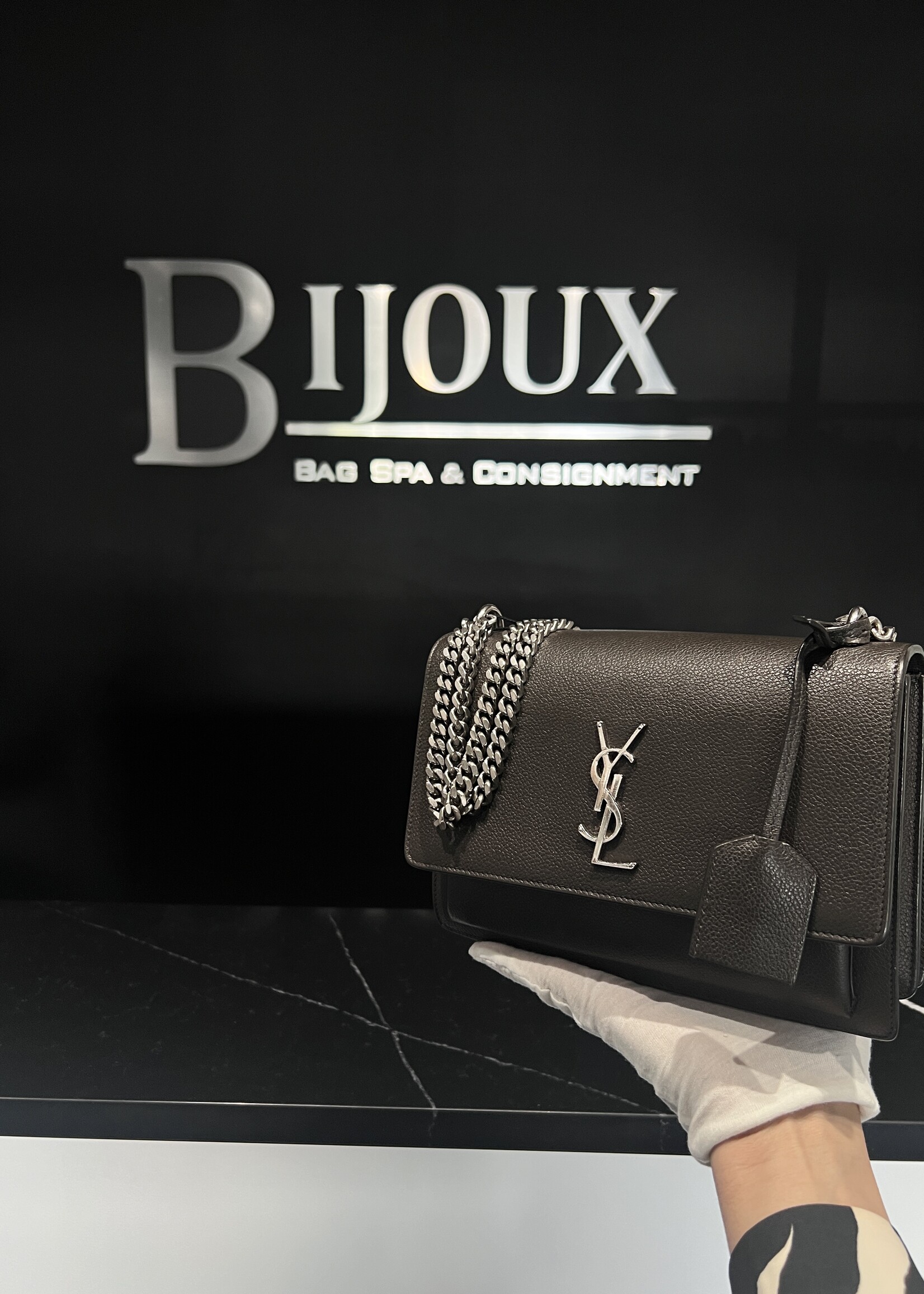 Saint Laurent SOLD- Saint Laurent Charcoal Sunset Medium