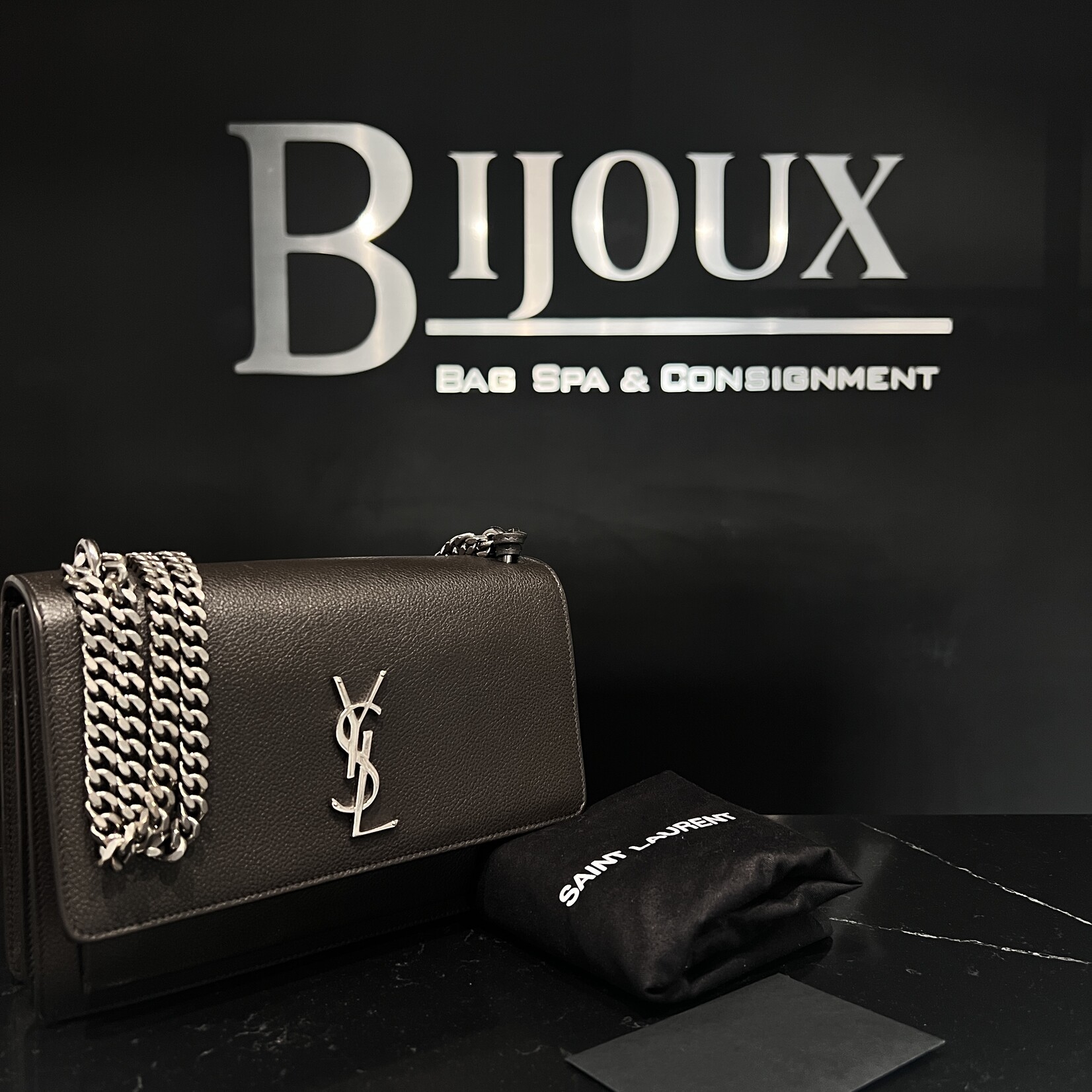 Saint Laurent SOLD- Saint Laurent Charcoal Sunset Medium