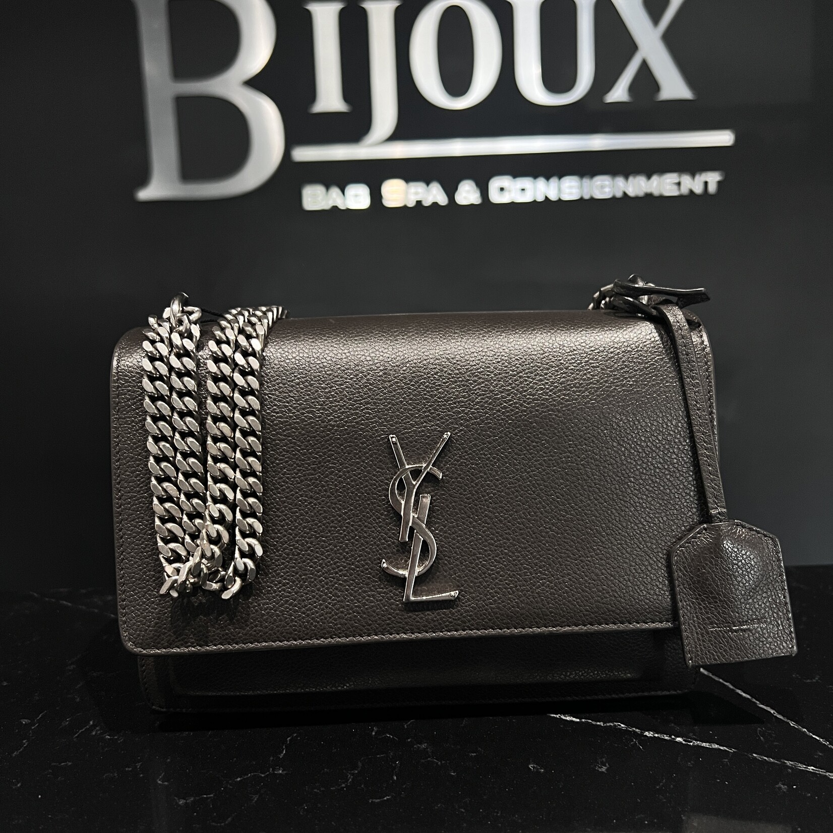 Saint Laurent SOLD- Saint Laurent Charcoal Sunset Medium