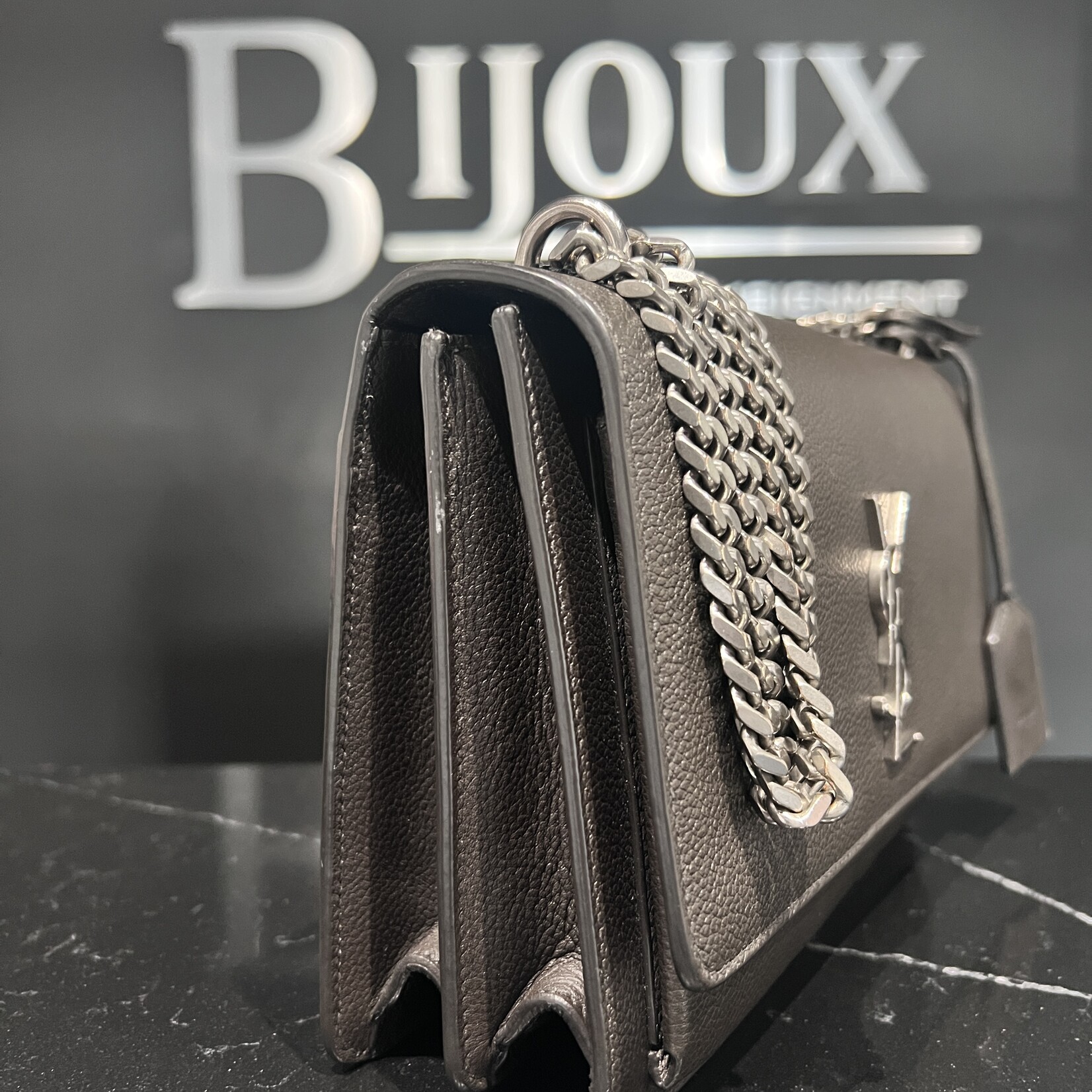 Saint Laurent SOLD- Saint Laurent Charcoal Sunset Medium