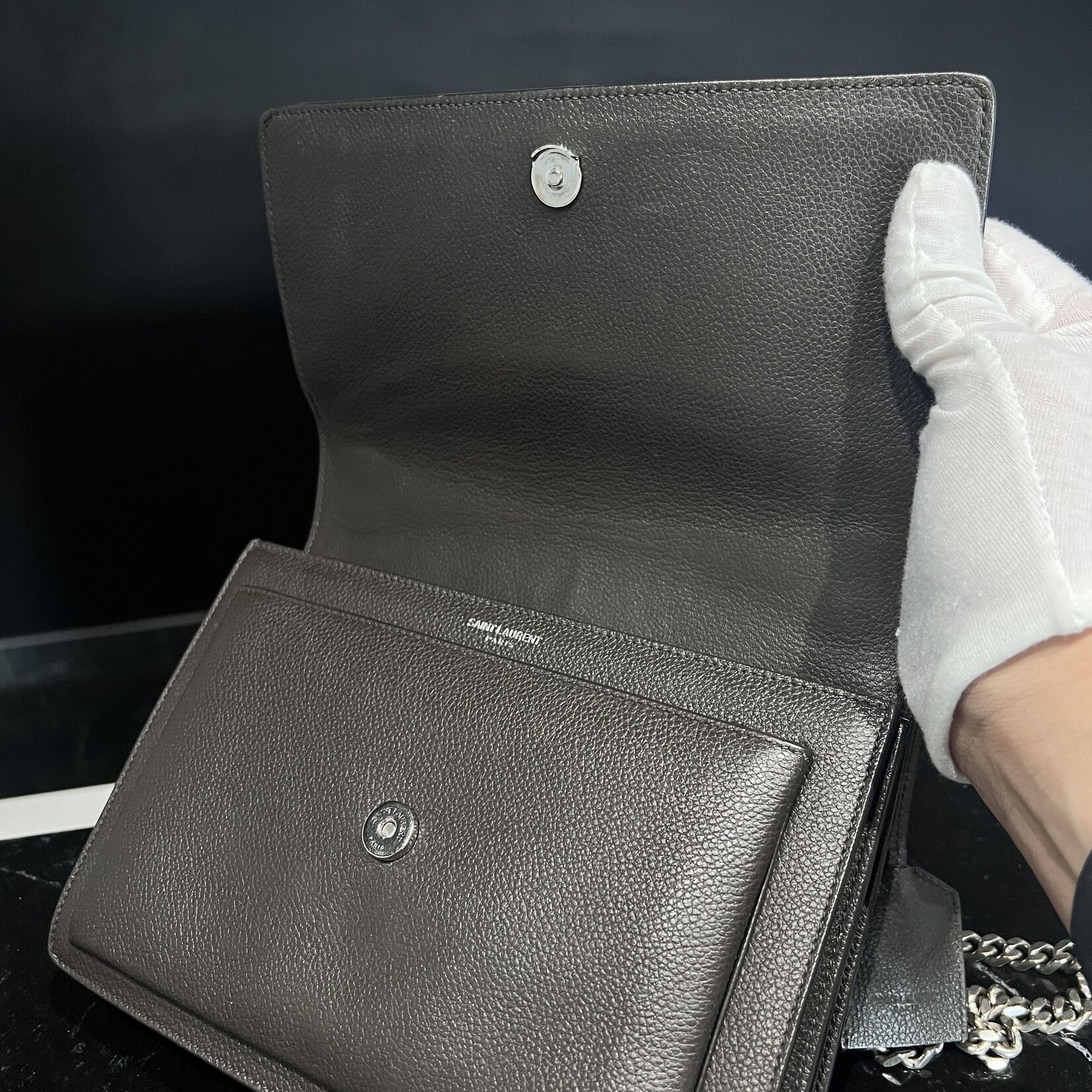 Saint Laurent SOLD- Saint Laurent Charcoal Sunset Medium