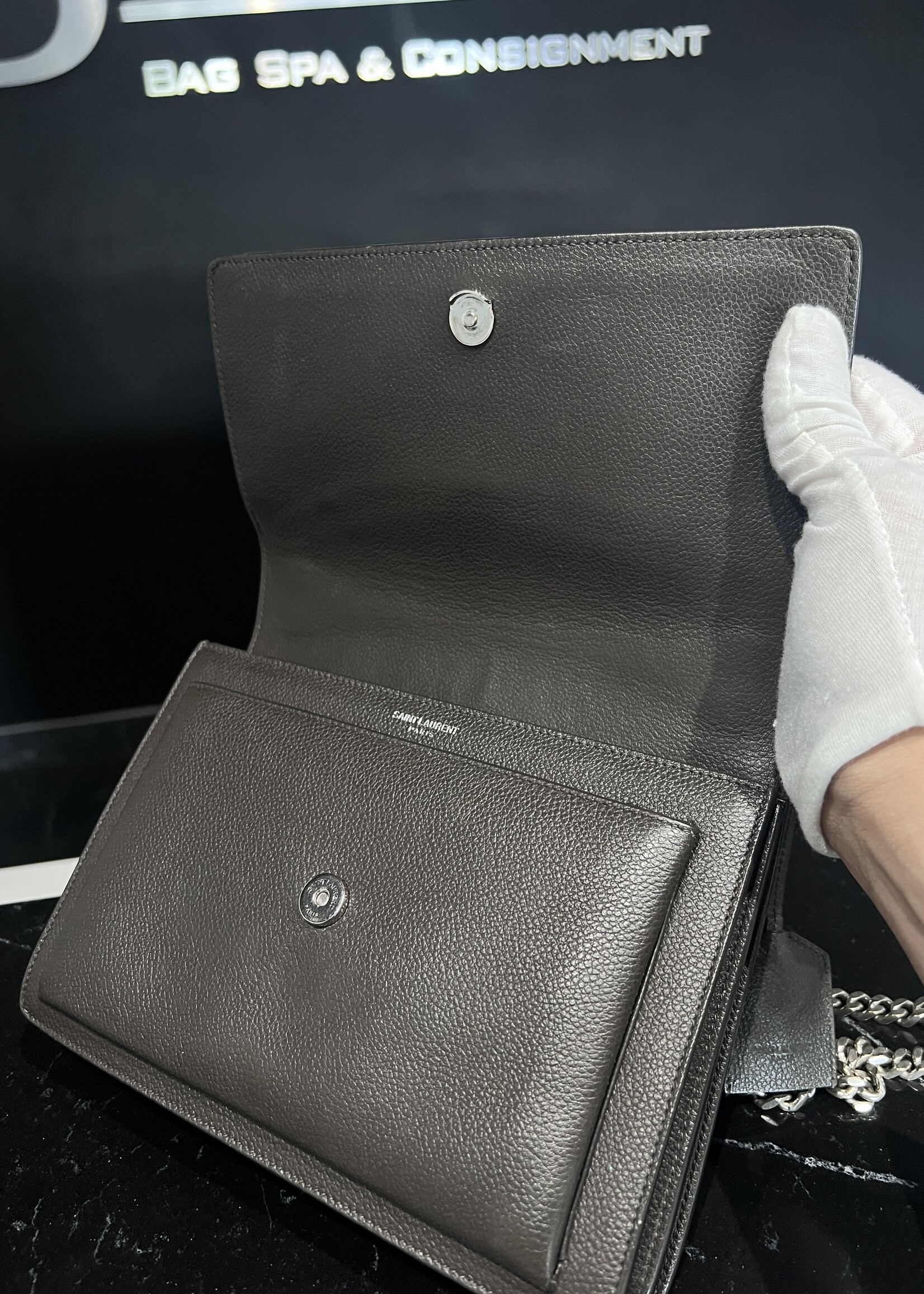 Saint Laurent SOLD- Saint Laurent Charcoal Sunset Medium