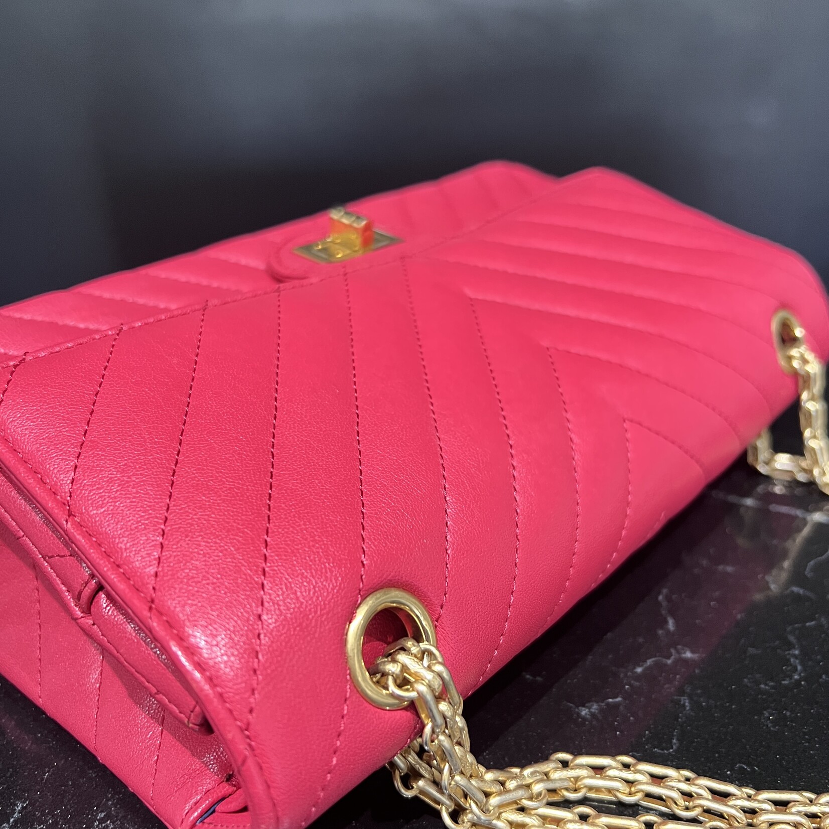 Chanel Chanel Chevron Quilted Pink 2.55 Reissue