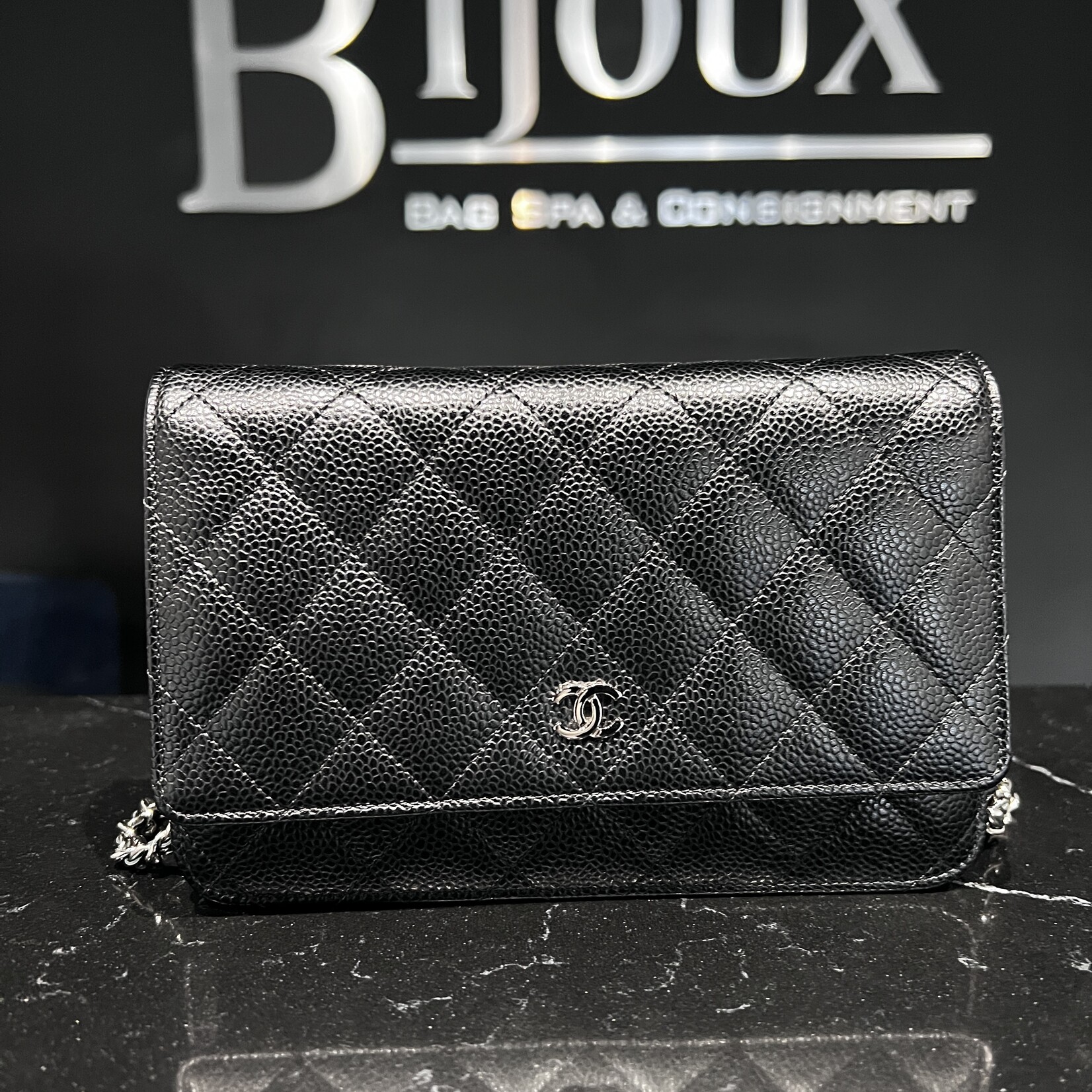 Chanel SOLD - Chanel Classic Woc Caviar Black SHW