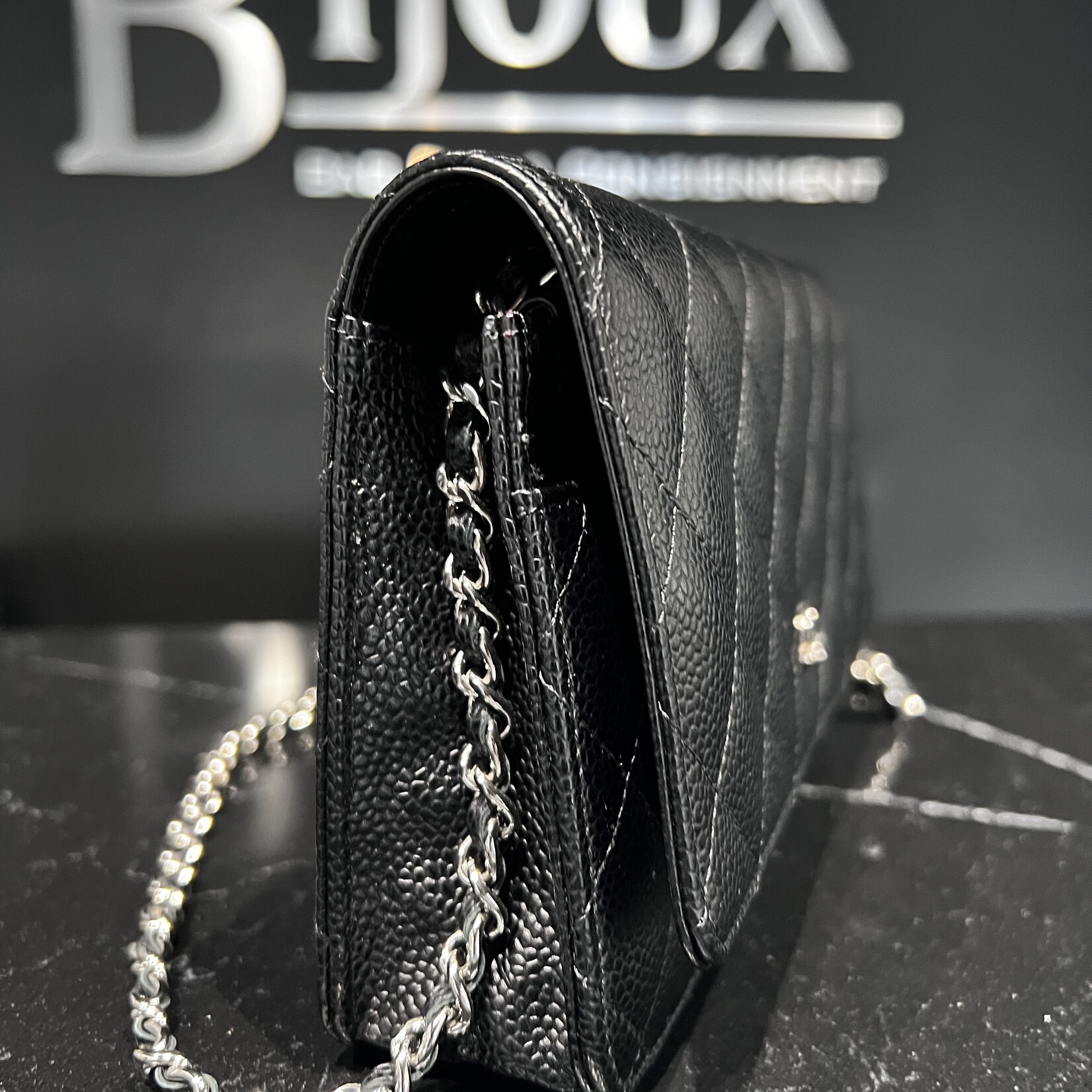 Chanel SOLD - Chanel Classic Woc Caviar Black SHW