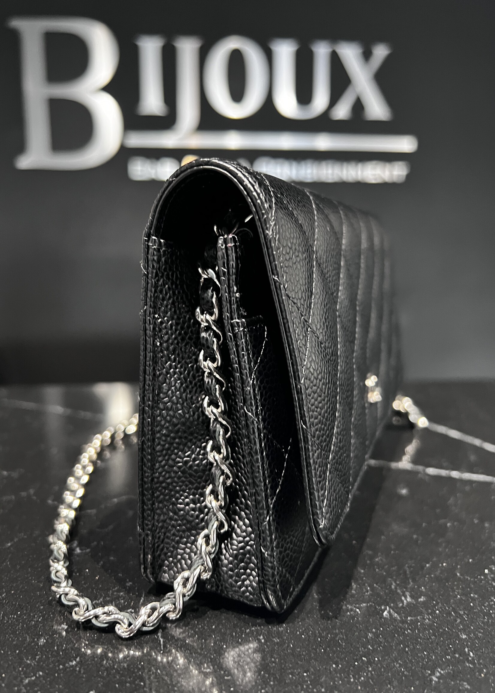 Chanel SOLD - Chanel Classic Woc Caviar Black SHW