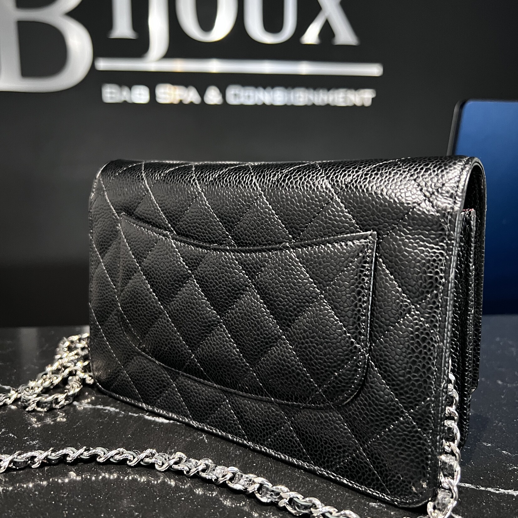 Chanel SOLD - Chanel Classic Woc Caviar Black SHW