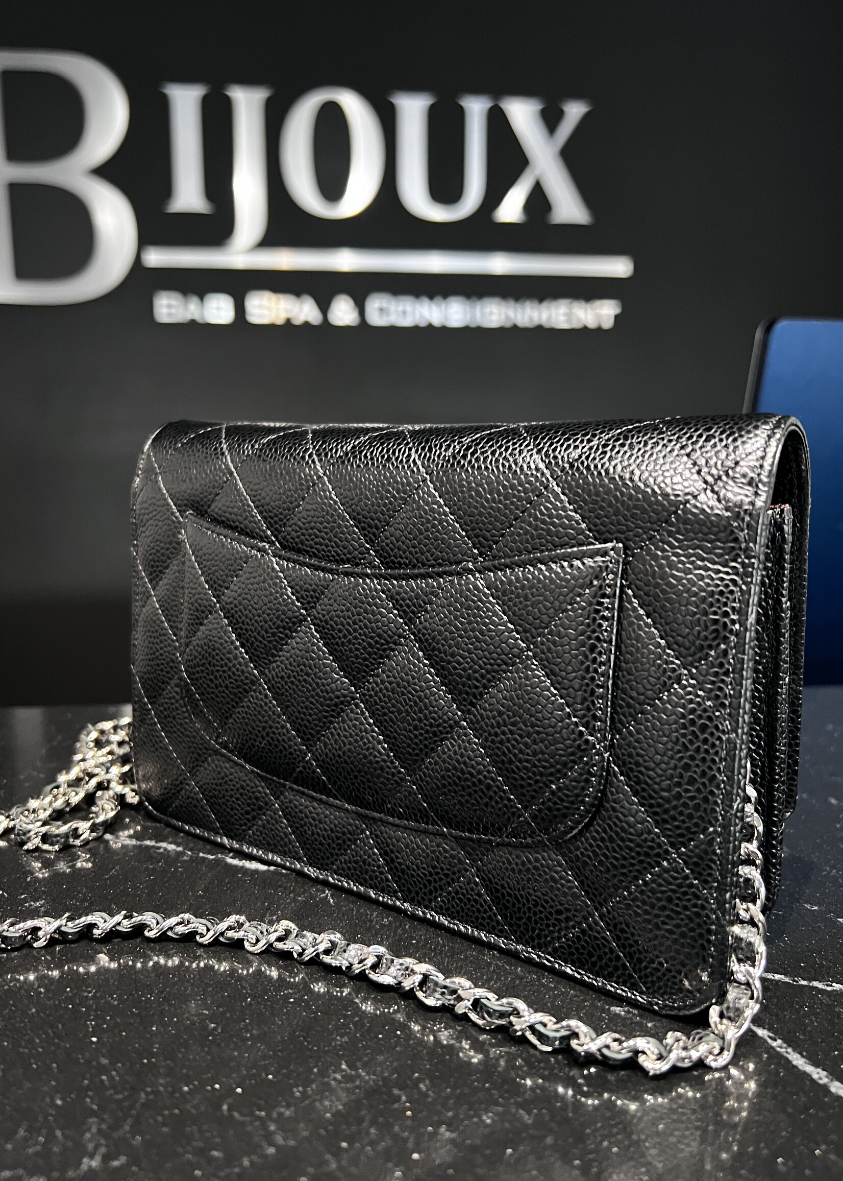 Chanel SOLD - Chanel Classic Woc Caviar Black SHW