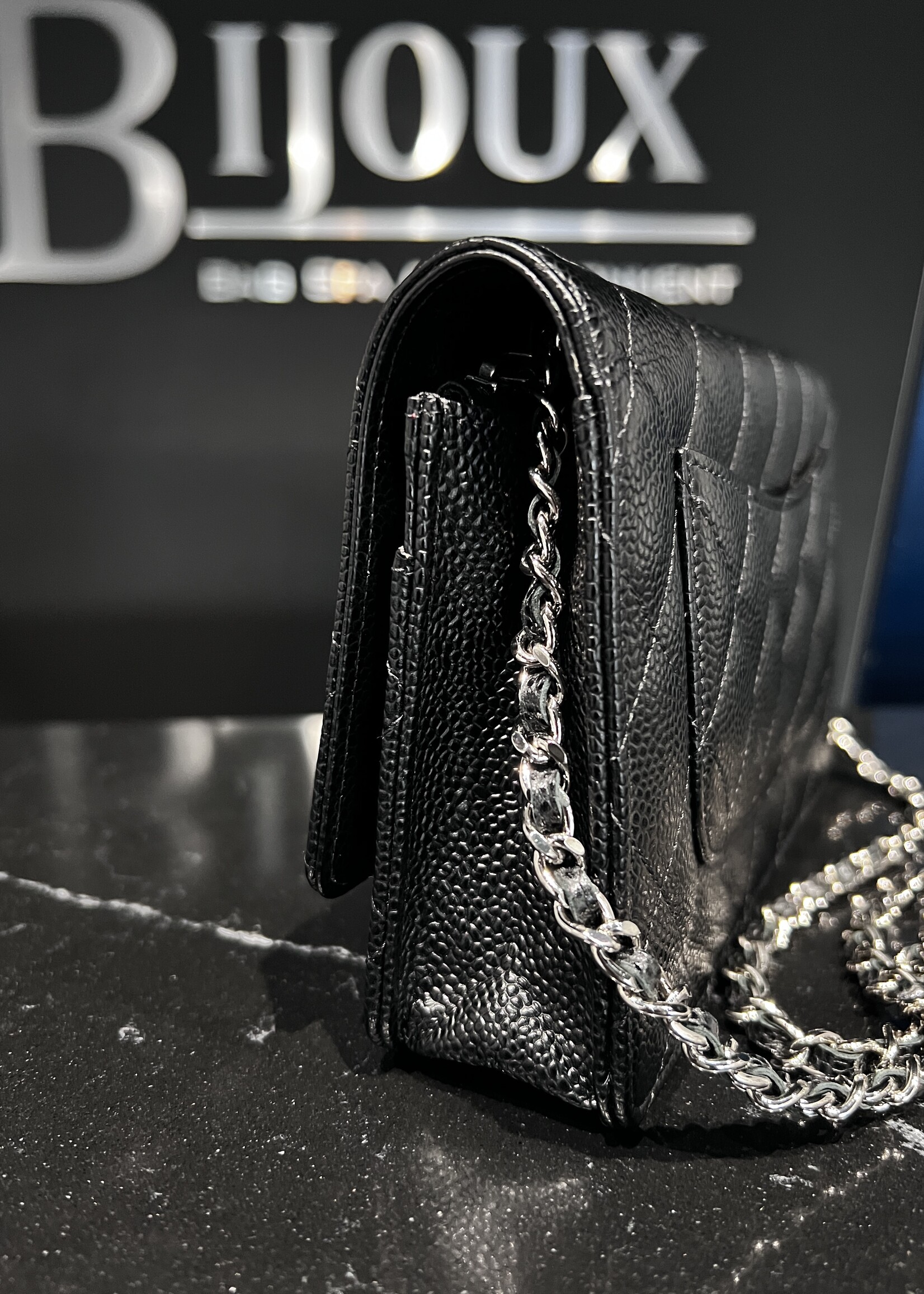 Chanel SOLD - Chanel Classic Woc Caviar Black SHW