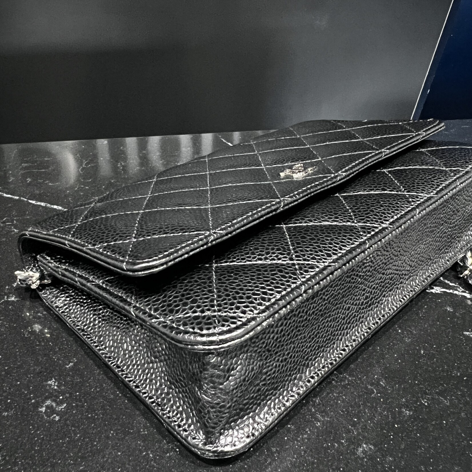 Chanel SOLD - Chanel Classic Woc Caviar Black SHW