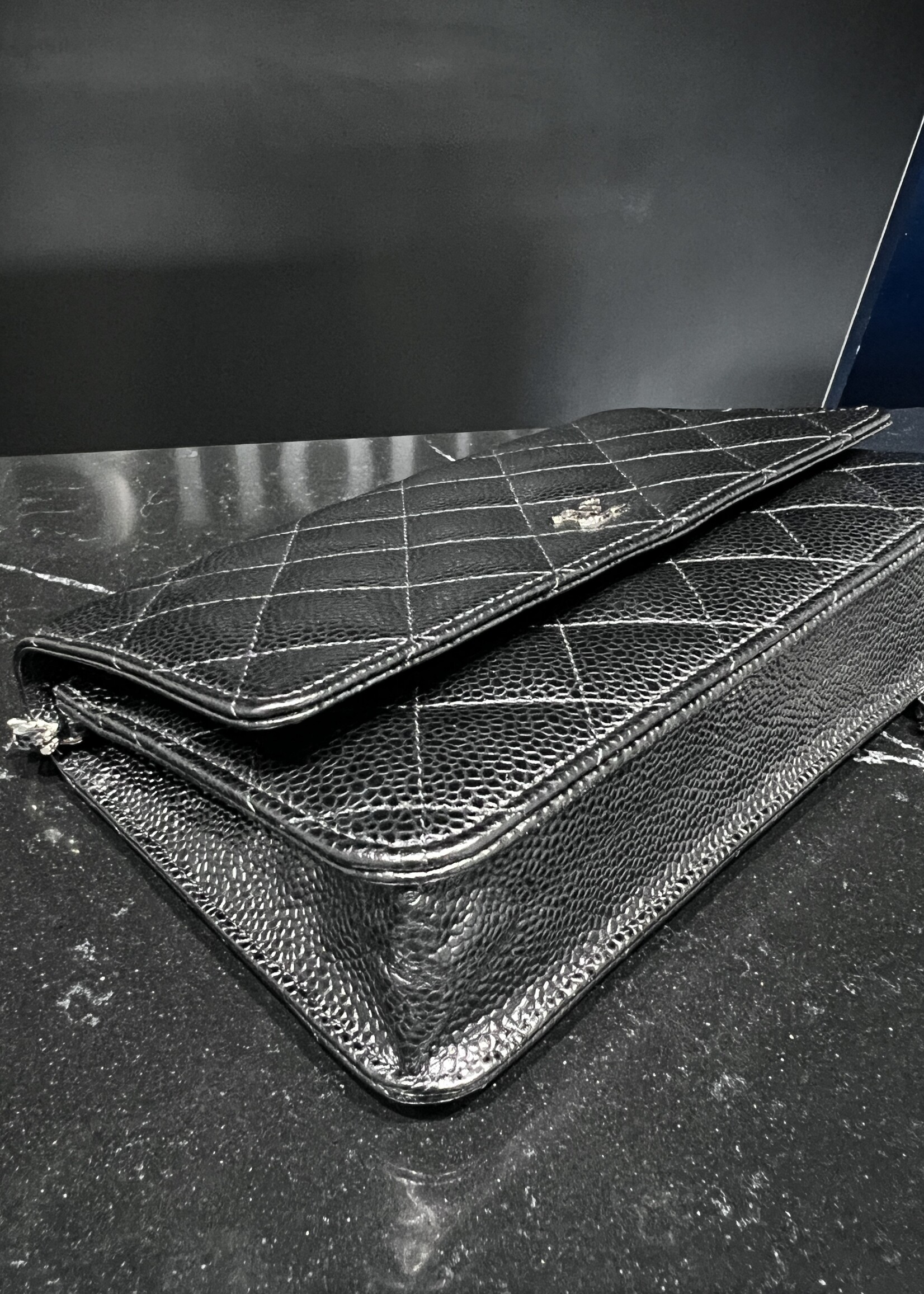 Chanel SOLD - Chanel Classic Woc Caviar Black SHW