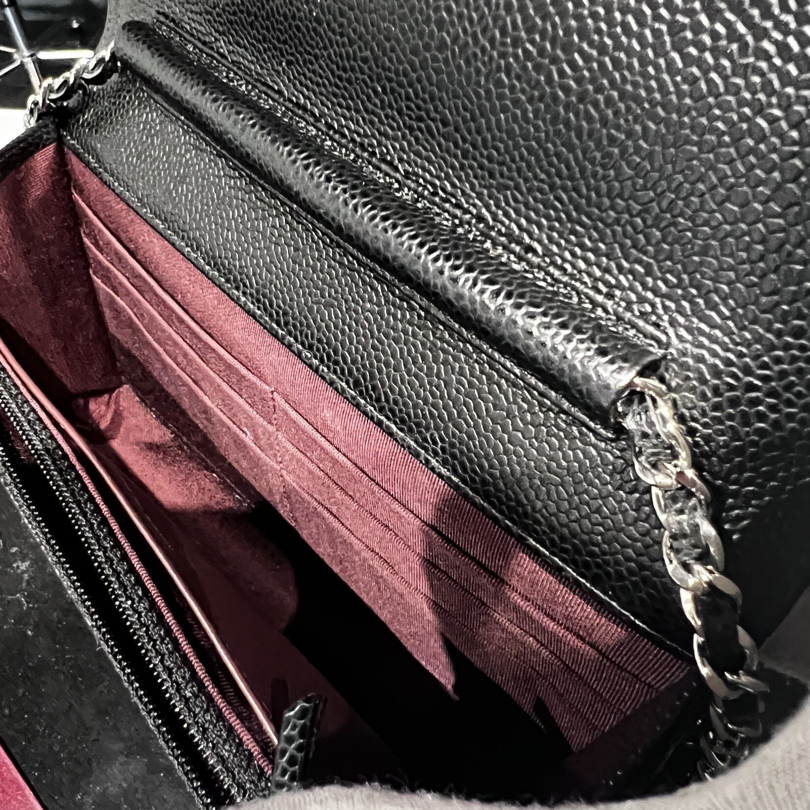 Chanel SOLD - Chanel Classic Woc Caviar Black SHW