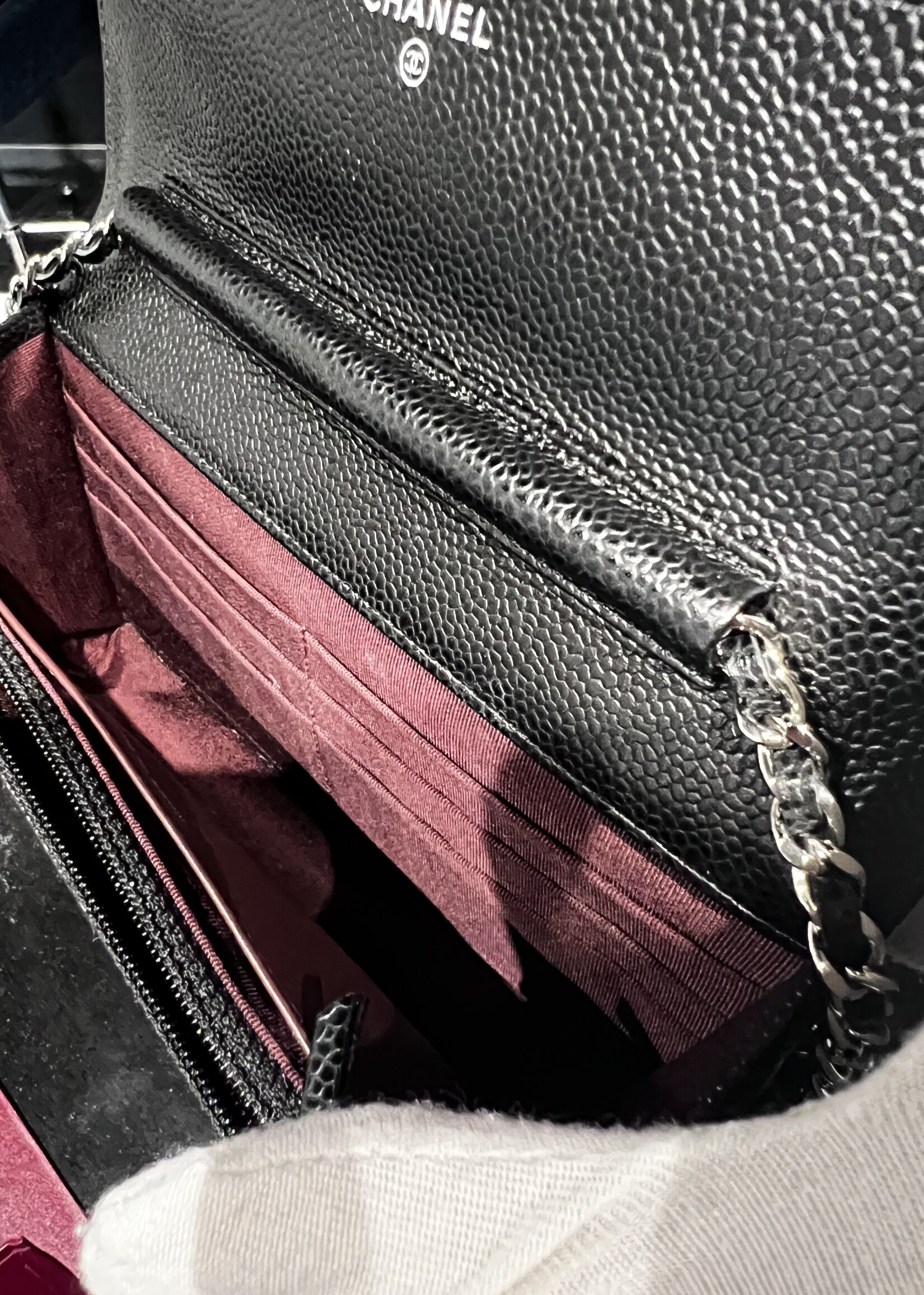 Chanel SOLD - Chanel Classic Woc Caviar Black SHW