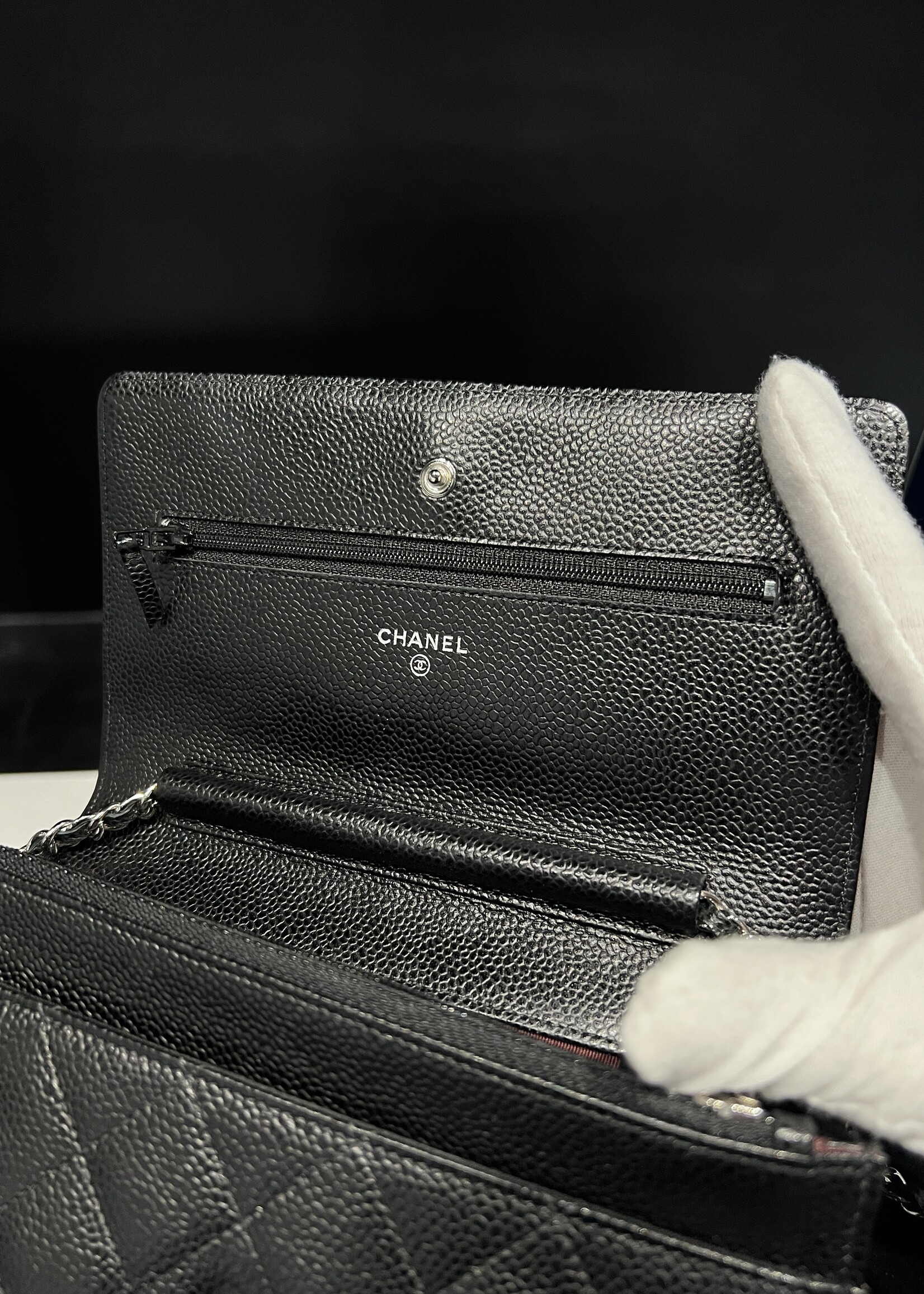 Chanel SOLD - Chanel Classic Woc Caviar Black SHW