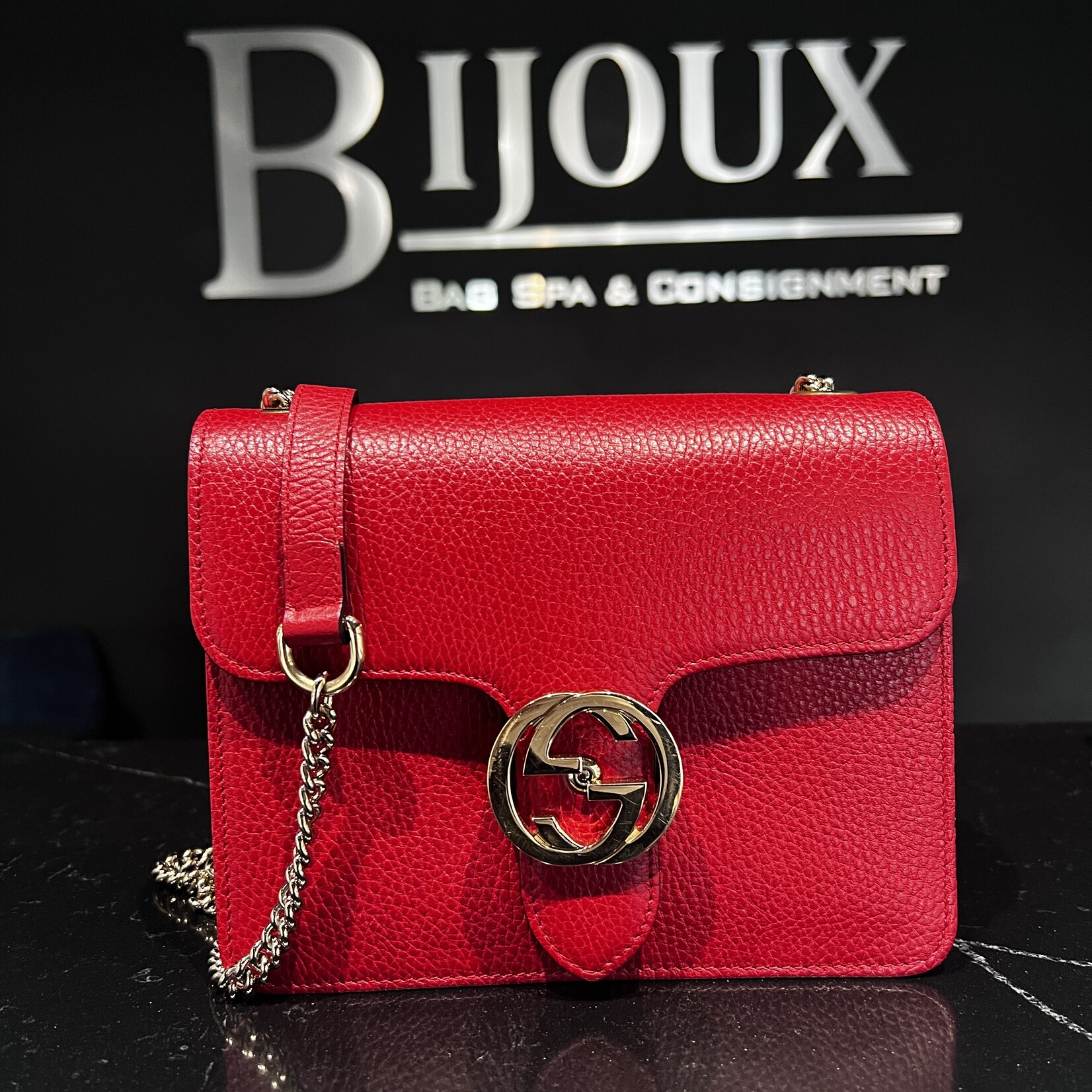 Gucci Gucci Dollar Crossbody Red