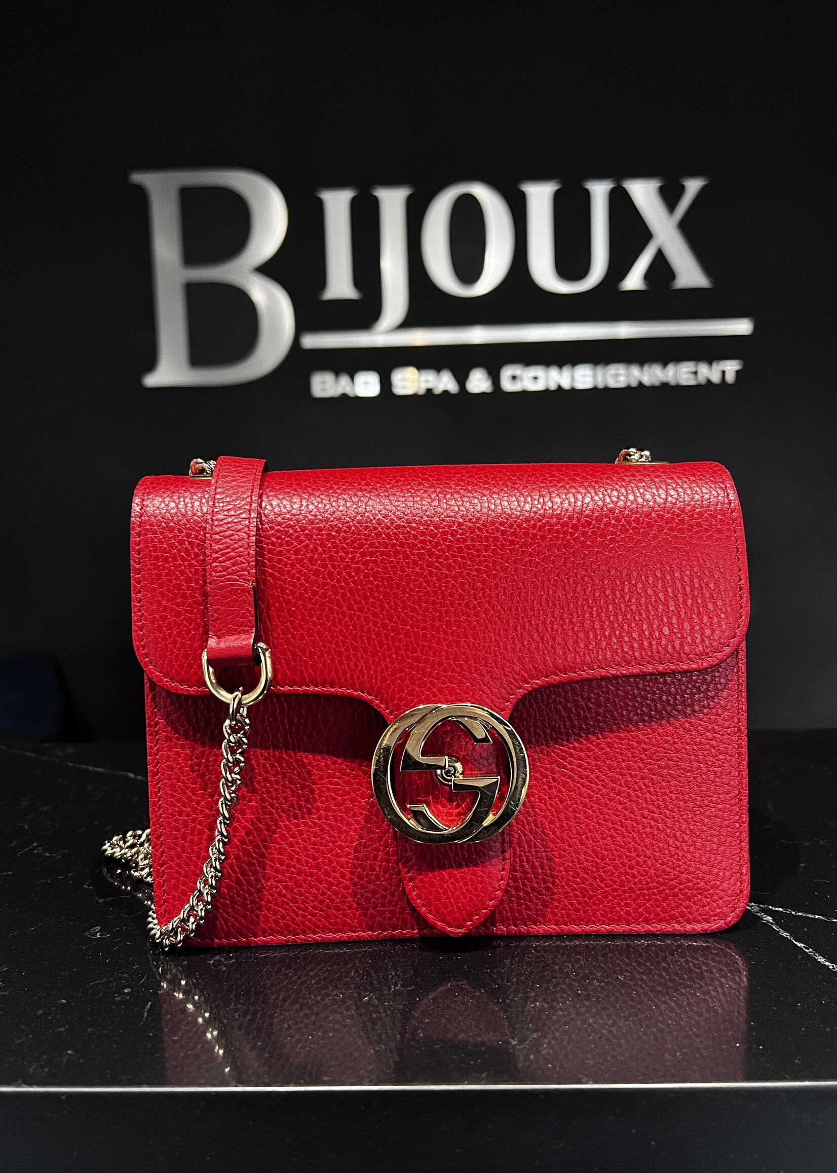 Gucci Gucci Dollar Crossbody Red
