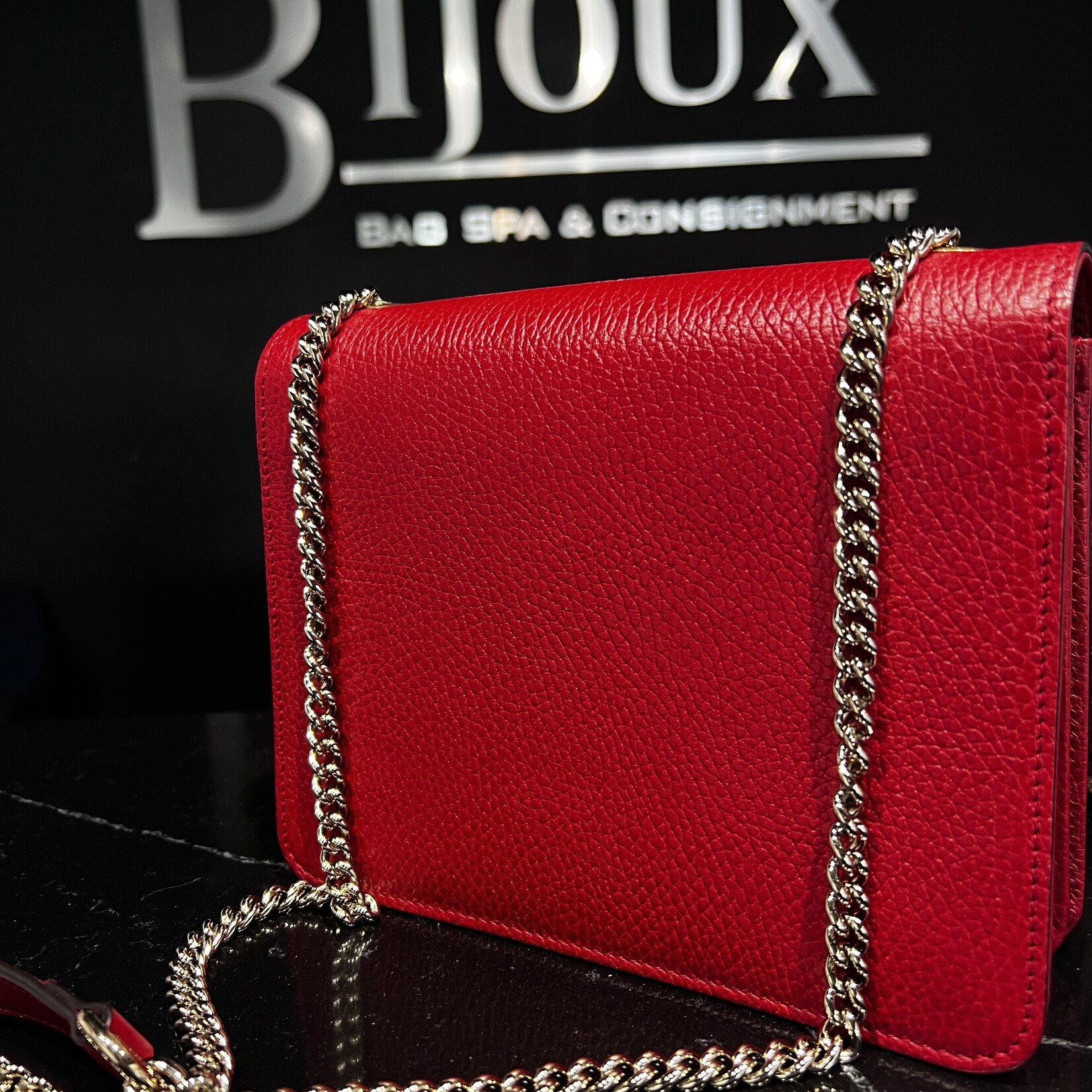 Gucci Gucci Dollar Crossbody Red