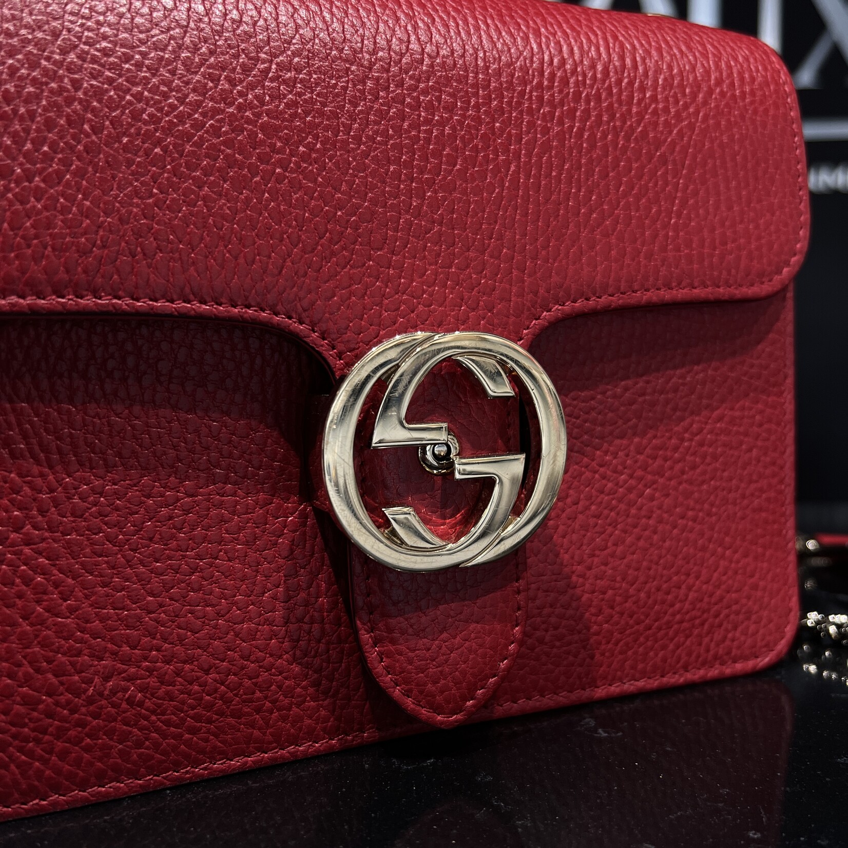 Gucci Gucci Dollar Crossbody Red