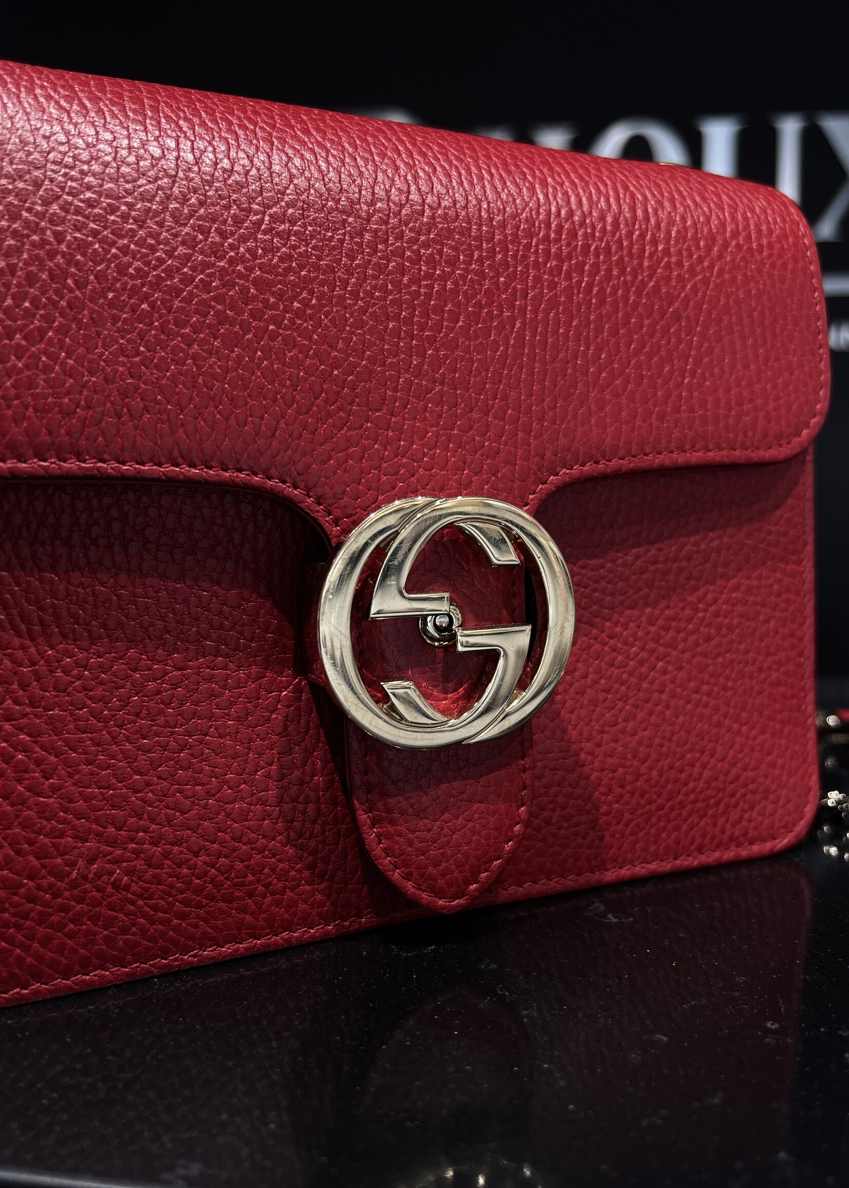 Gucci Gucci Dollar Crossbody Red